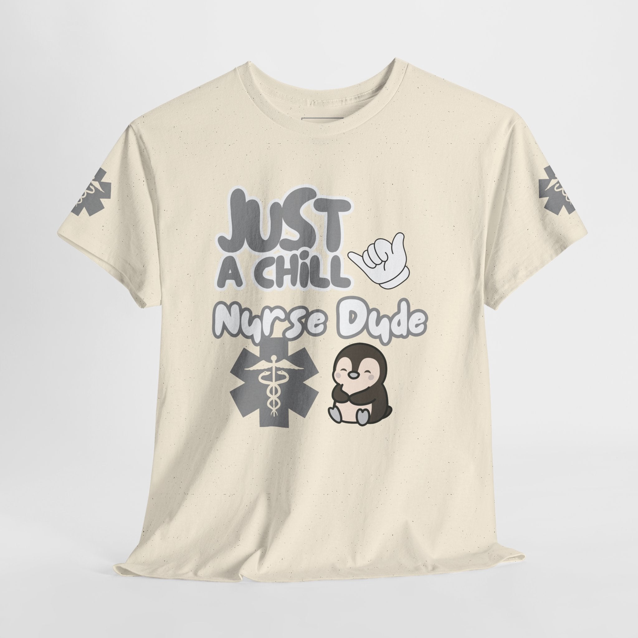 Chill Nurse Dude Medical T-Shirt(Grey|White) |Cool EMS Tee for Men | Nurse Shirt For Men |