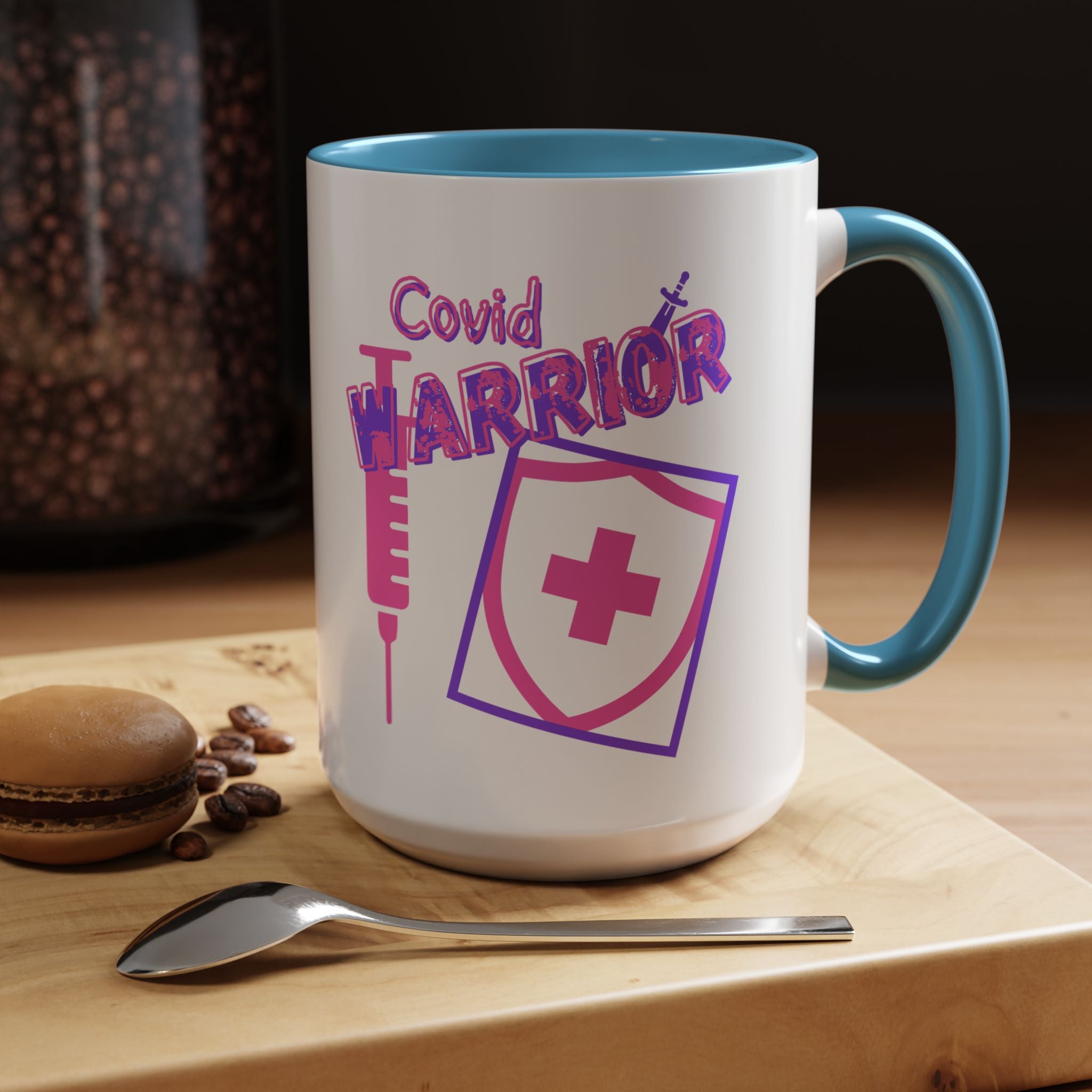 COVID Warrior Coffee Mug |  Accent Mug For Medical Staff | Work Cup for Nurses| Medical Work Mug |