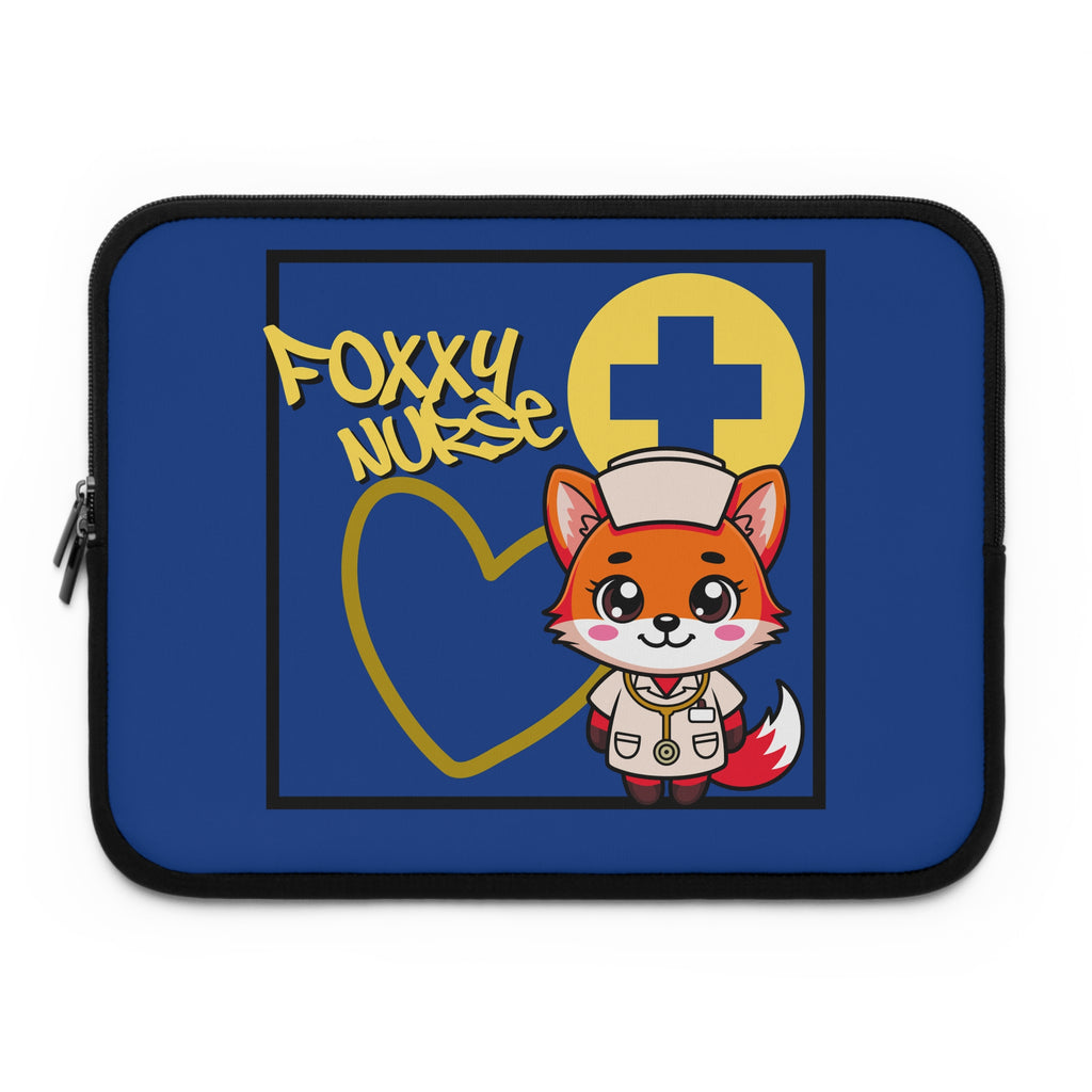 Foxxy Nurse Laptop Sleeve(Yellow|Blue|)|Laptop/Tablet Case for Nurses & Doctors| Tablet Sleeve For Medical Workers |Medical Symbol Protective Case for Nurses & EMTs