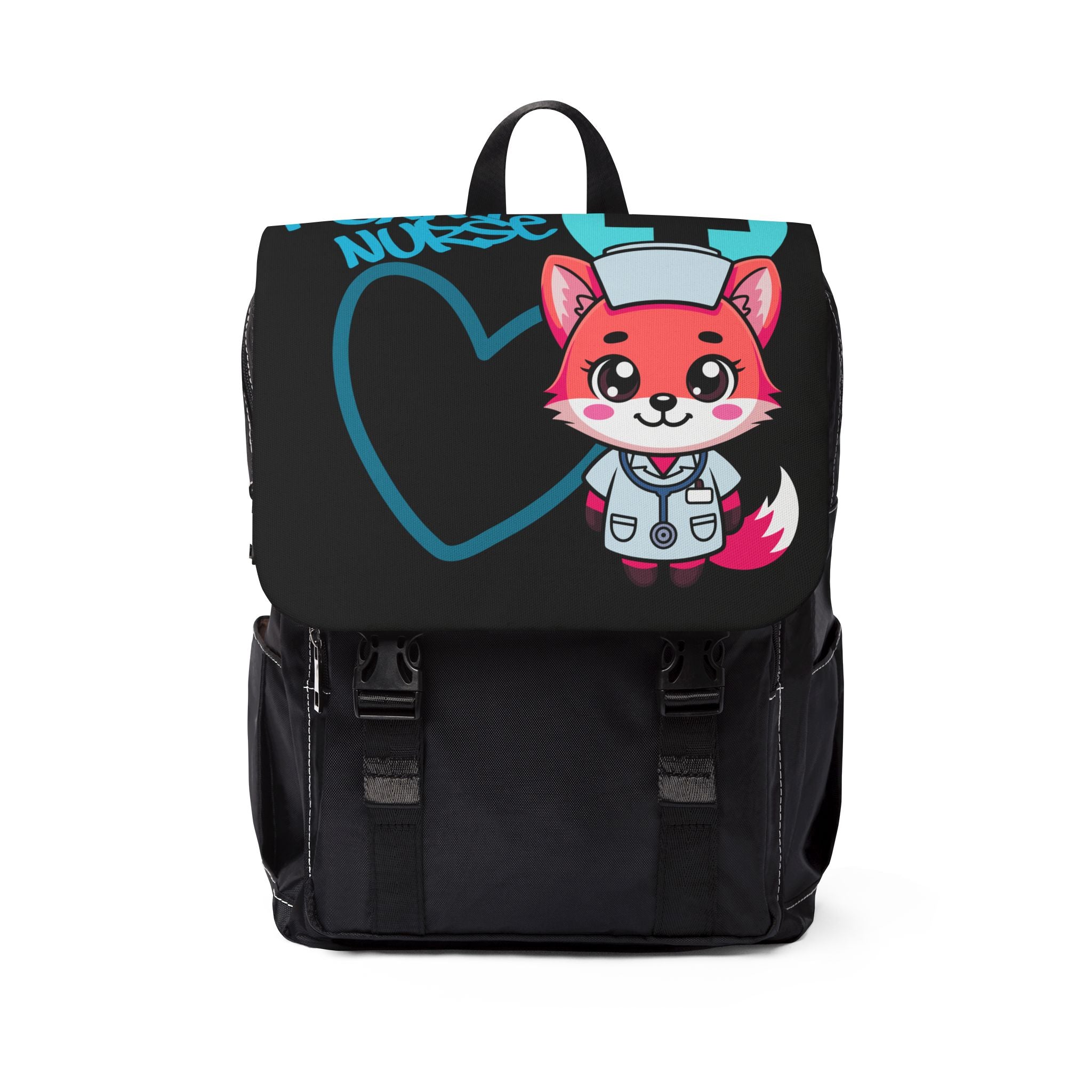 Foxxy Nurse Backpack(Light Blue|Black|) | Cute Medical Staff Shoulder Bag | Cute Nurse Backpack |