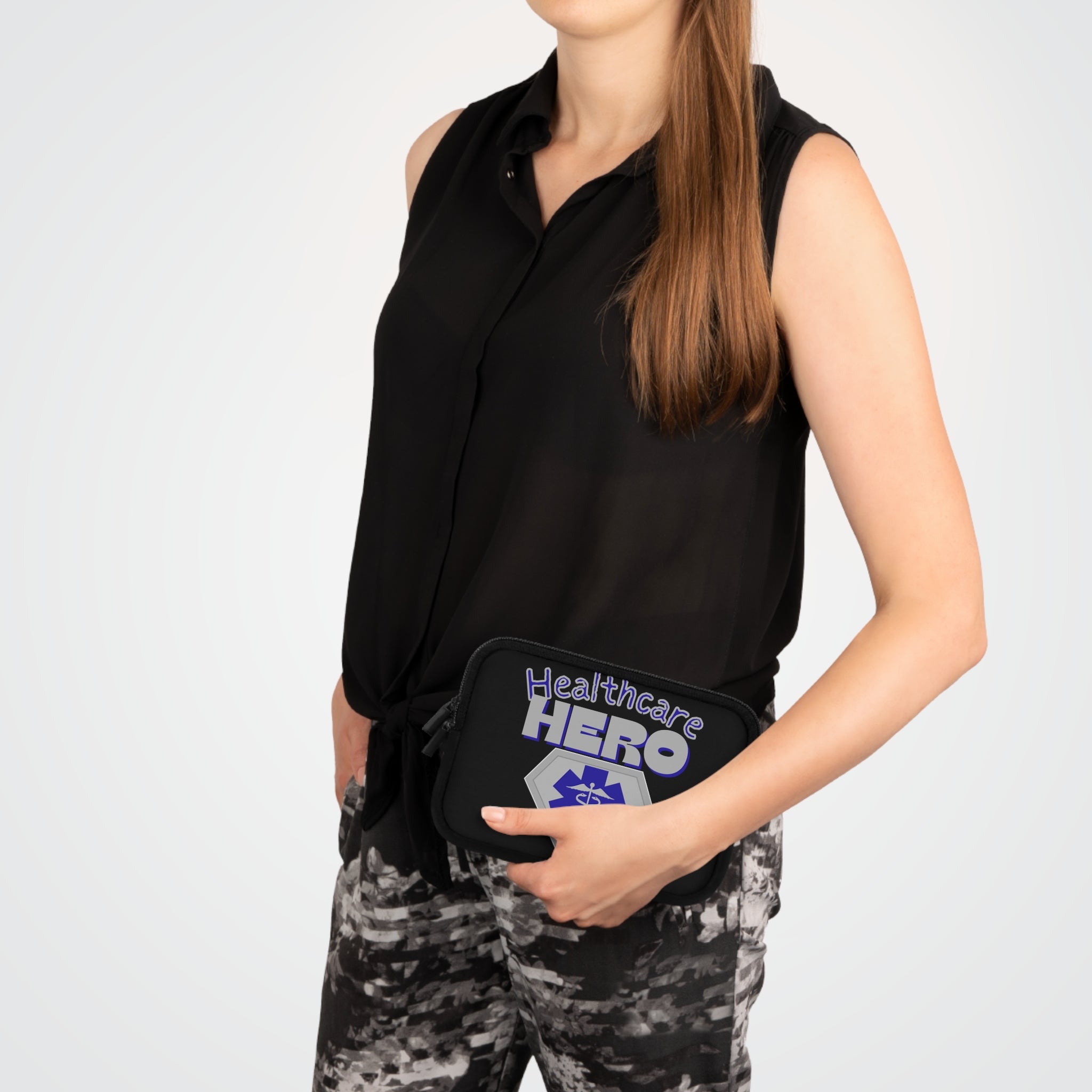 Healthcare Hero Laptop Sleeve(Blue|Grey|Black)|Laptop/Tablet Case for Nurses & Doctors| Tablet Sleeve For Medical Workers |Medical Symbol Protective Case for Nurses & EMTs