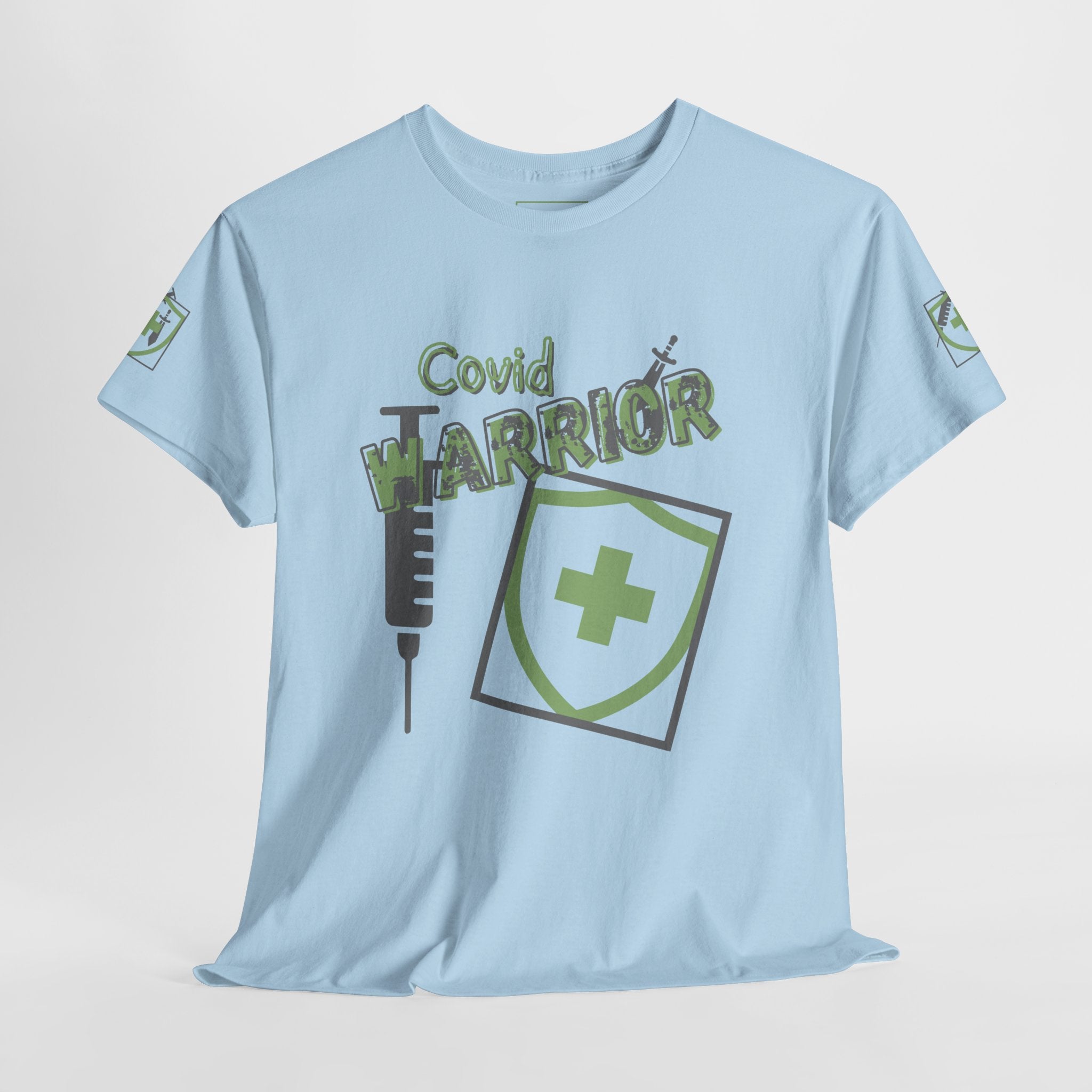 COVID Warrior Nurse & EMS T-Shirt(Green|Grey) | Medical Staff Tribute Tee | EMS Casual Tee |