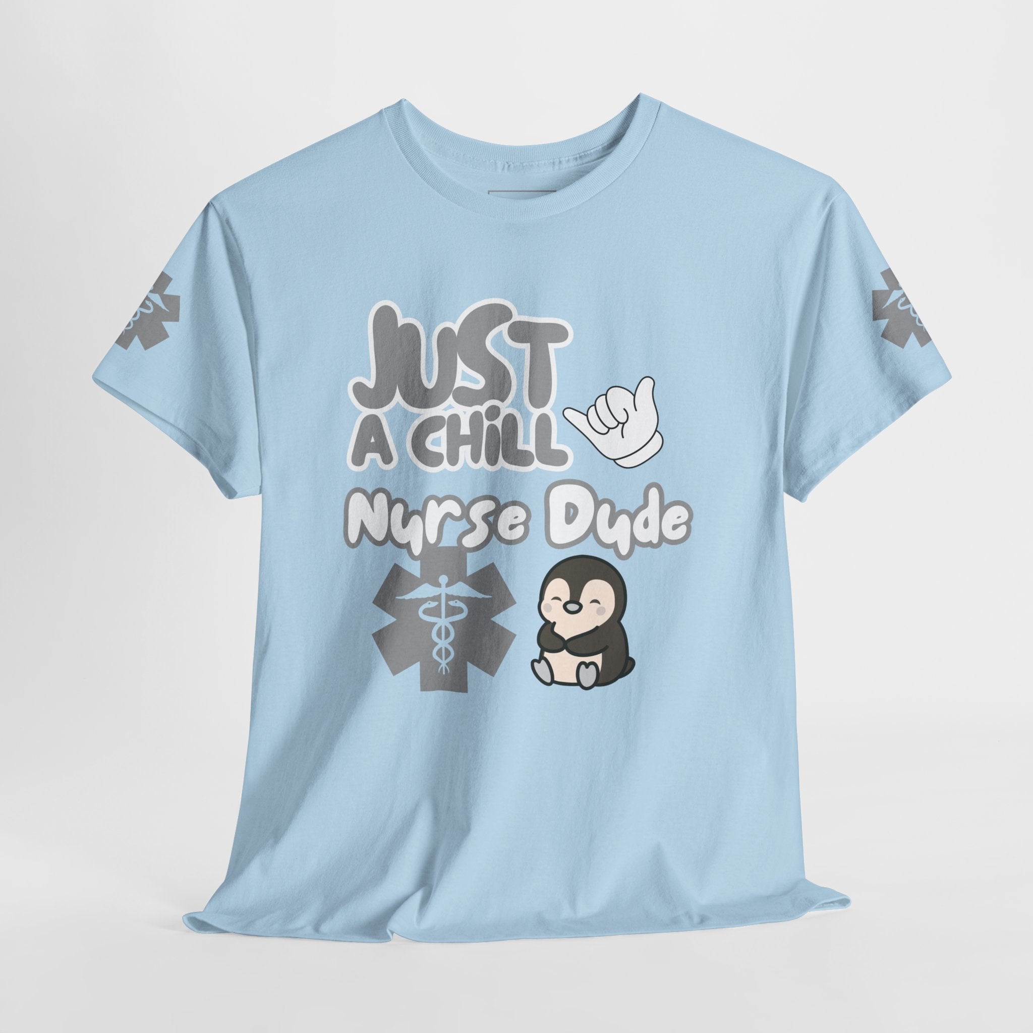 Chill Nurse Dude Medical T-Shirt(Grey|White) |Cool EMS Tee for Men | Nurse Shirt For Men |
