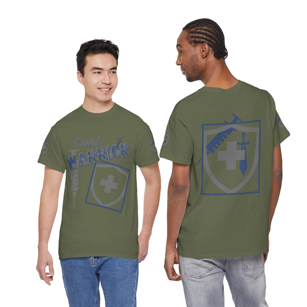 COVID Warrior Nurse & EMS T-Shirt(Blue|Grey) | Medical Staff Tribute Tee | EMS Casual Tee |