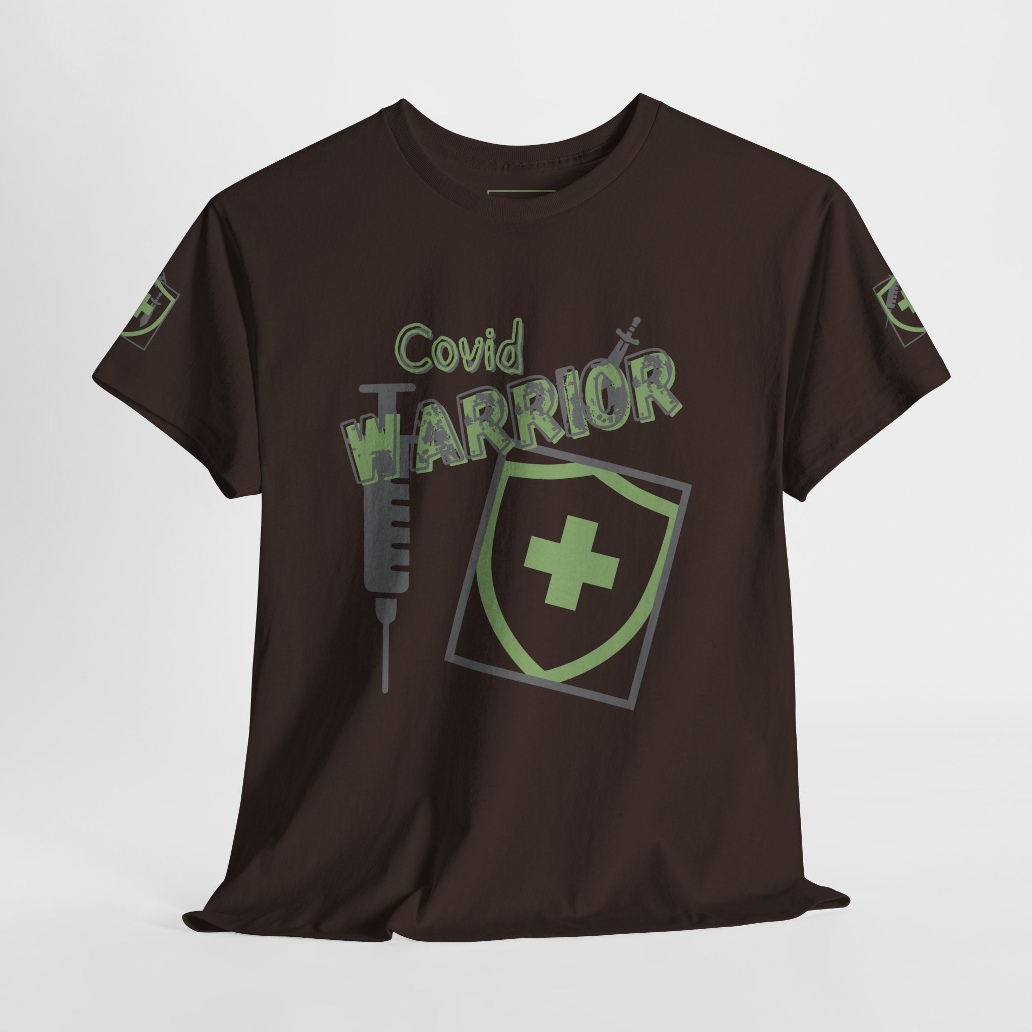 COVID Warrior Nurse & EMS T-Shirt(Green|Grey) | Medical Staff Tribute Tee | EMS Casual Tee |