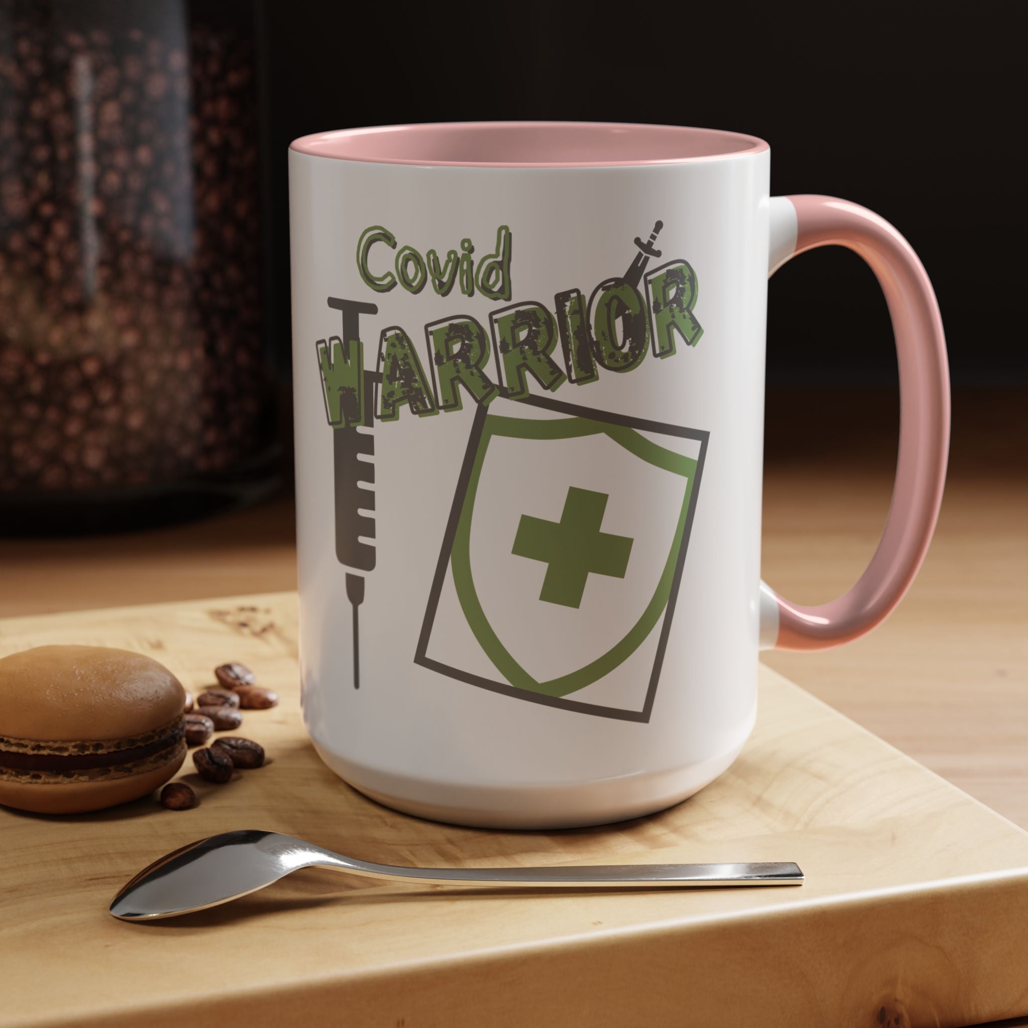 COVID Warrior Coffee Mug |Medical Staff Accent Mug 11/15 oz | Hospital Work Cup |