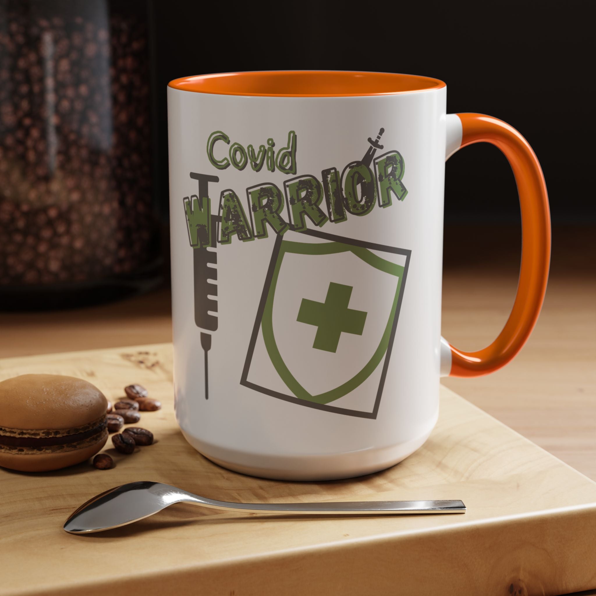 COVID Warrior Coffee Mug |Medical Staff Accent Mug 11/15 oz | Hospital Work Cup |