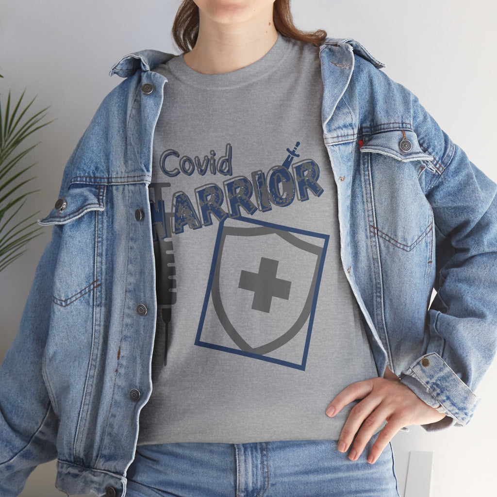 COVID Warrior Nurse & EMS T-Shirt(Blue|Grey) | Medical Staff Tribute Tee | EMS Casual Tee |