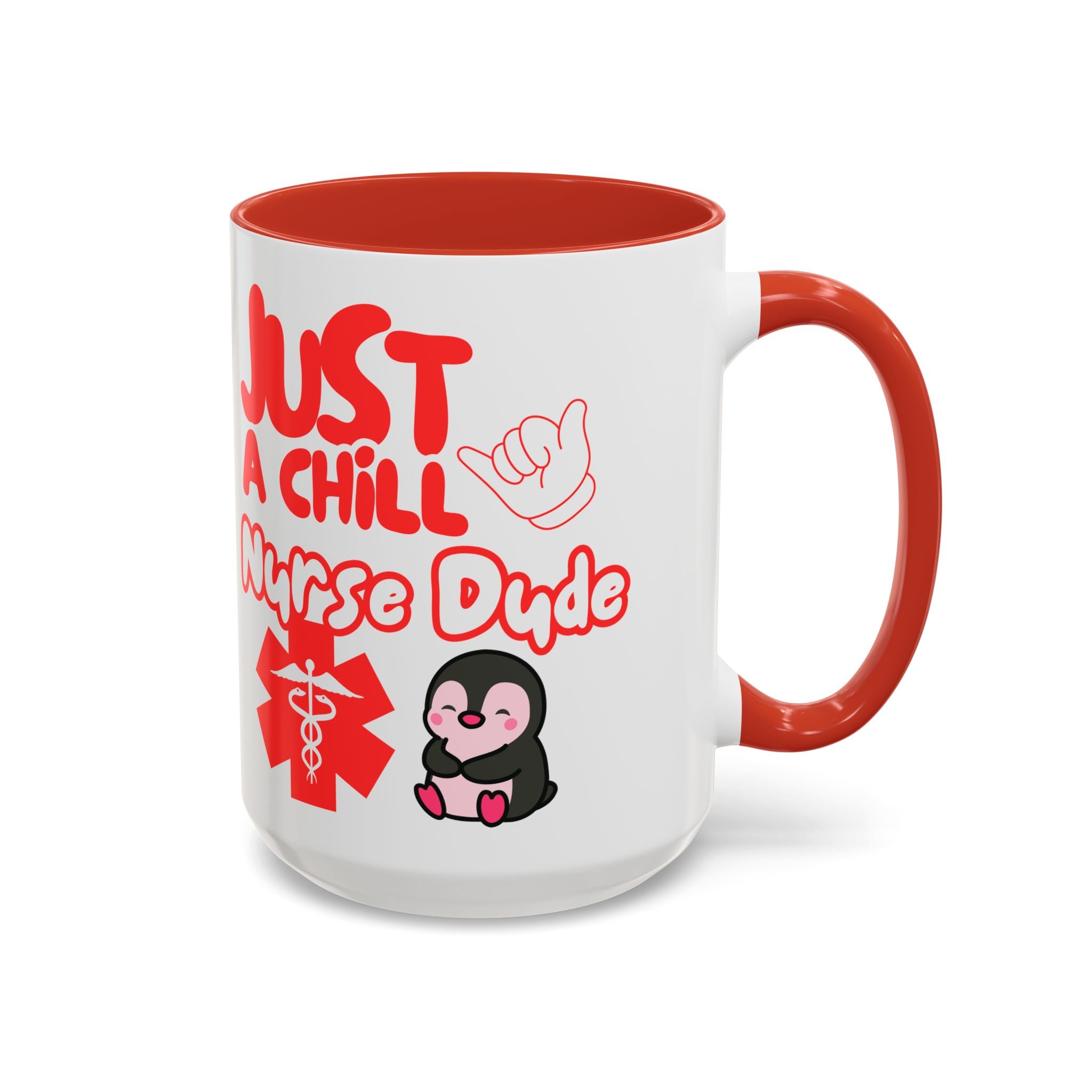 Chill Nurse Dude Insulated Medical Travel Mug 11/15oz(Red|White)Travel Mug For Medical Professionals| Healthcare Travel Cup For Men|