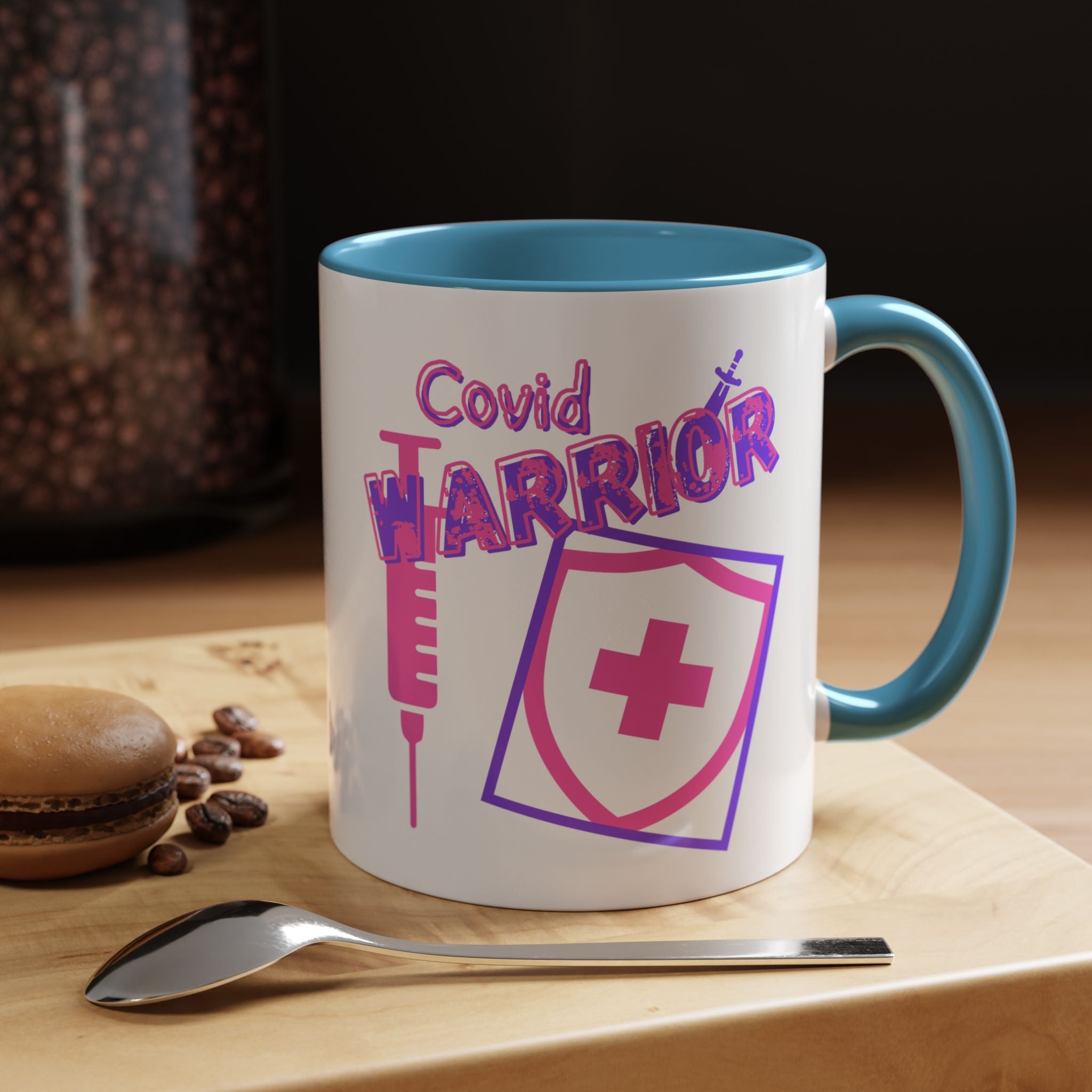 COVID Warrior Coffee Mug |  Accent Mug For Medical Staff | Work Cup for Nurses| Medical Work Mug |