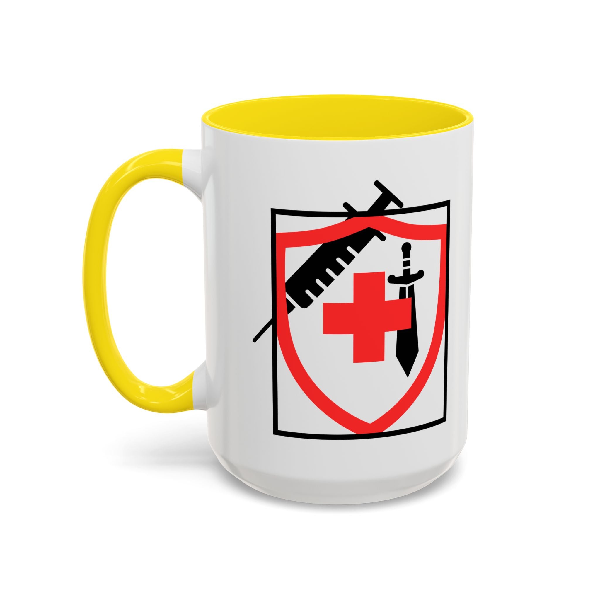 COVID Warrior Coffee Mug(Red|Black) | Vaccine Shield Accent Mug 11/15oz| Medical Staff Work Mug |