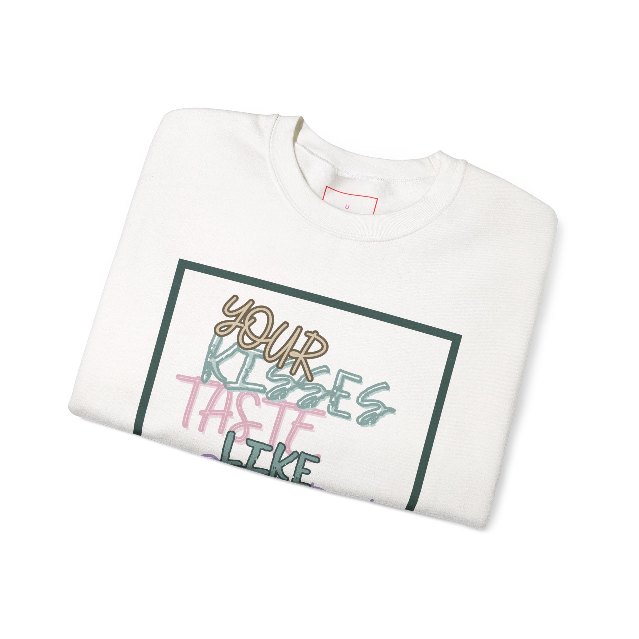 Candy Kisses Valentines Day Crewneck Sweatshirt | Heart Sweater | Candy Sweater |