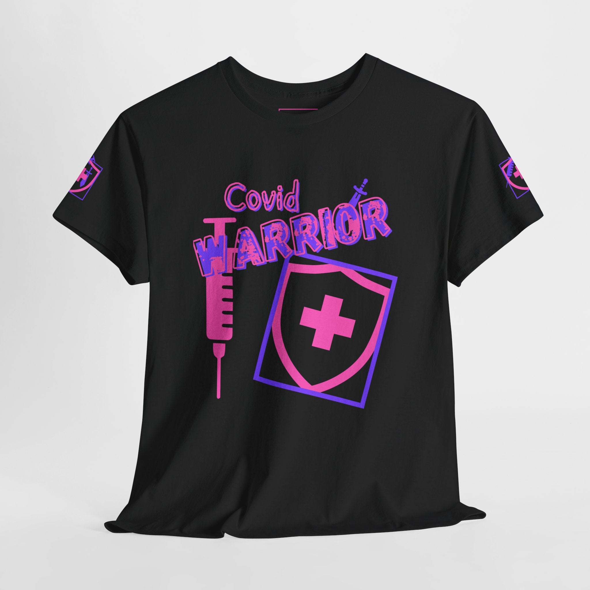COVID Warrior Nurse & EMS T-Shirt(Pink|Purple) | Medical Staff Tribute Tee | EMS Casual Tee |