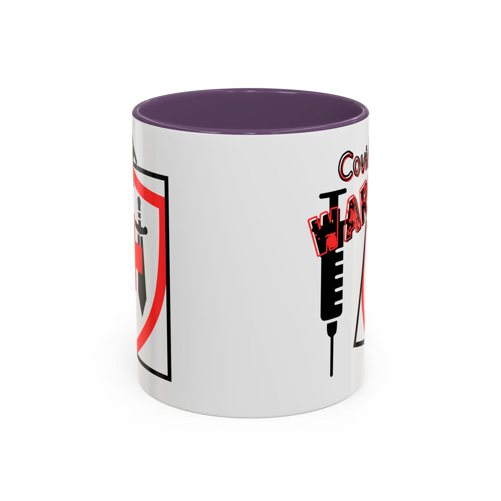 COVID Warrior Coffee Mug(Red|Black) | Vaccine Shield Accent Mug 11/15oz| Medical Staff Work Mug |