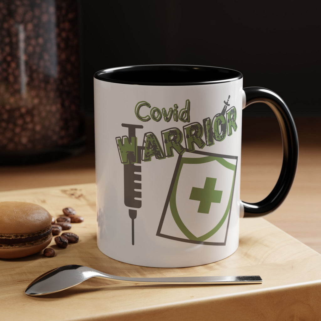 COVID Warrior Coffee Mug |Medical Staff Accent Mug 11/15 oz | Hospital Work Cup |