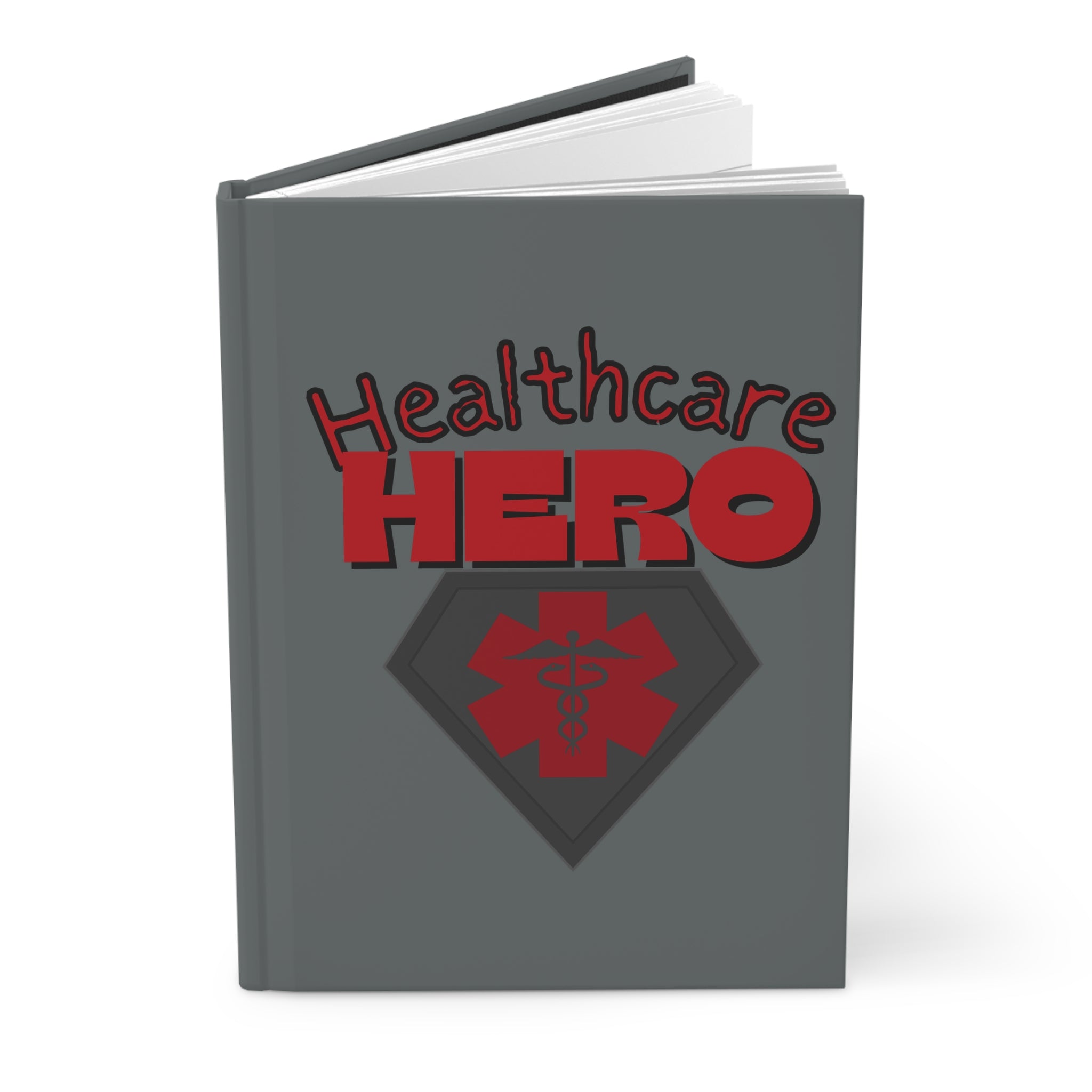 Healthcare Hero Hardcover Journal(Blue|Red) | Medical Staff Notebook | Journal for Medical Workers |Medical EMT Nurse Doctor Gift