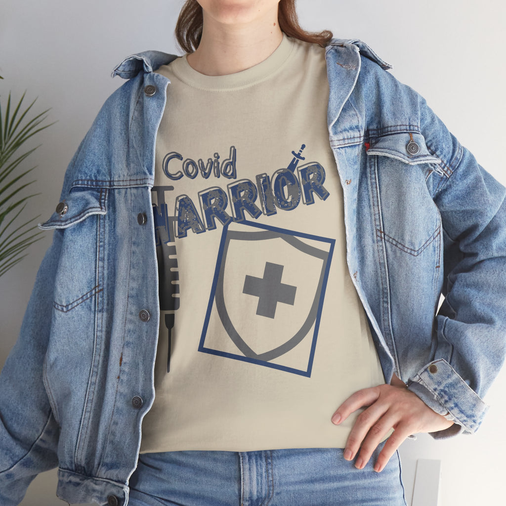 COVID Warrior Nurse & EMS T-Shirt(Blue|Grey) | Medical Staff Tribute Tee | EMS Casual Tee |