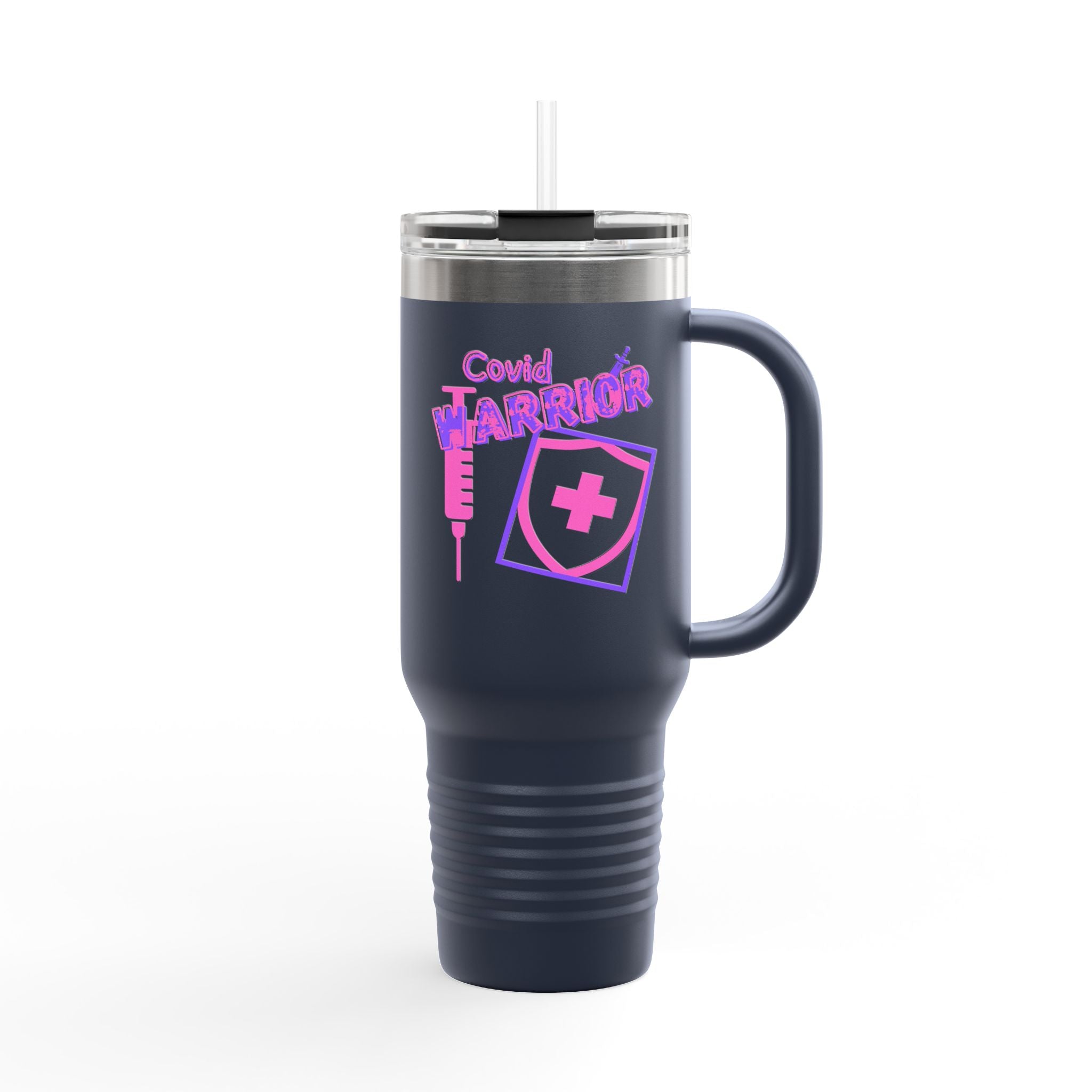 COVID Warrior 40oz Insulated Travel Mug | Travel Mug for Medical Professionals | Hospital Work Mug |