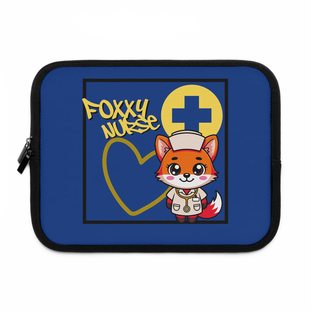 Foxxy Nurse Laptop Sleeve(Yellow|Blue|)|Laptop/Tablet Case for Nurses & Doctors| Tablet Sleeve For Medical Workers |Medical Symbol Protective Case for Nurses & EMTs