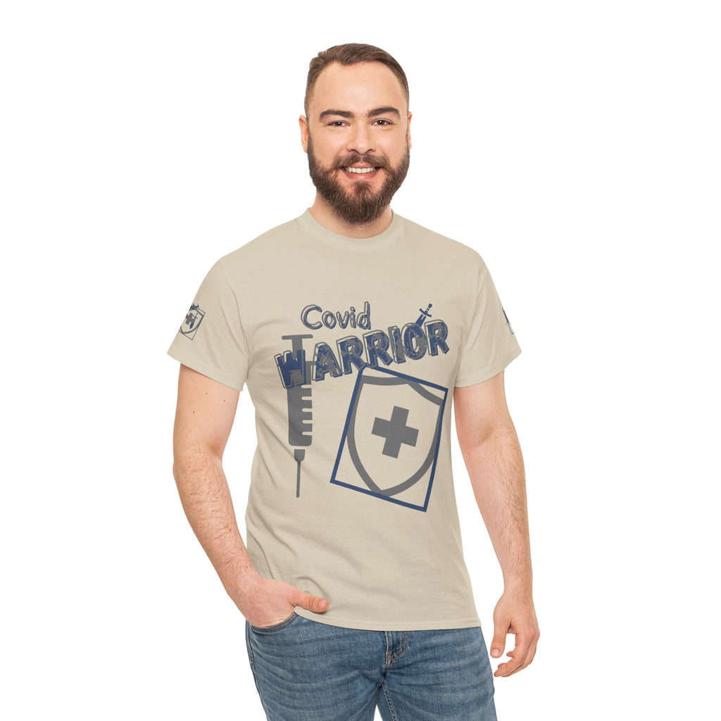 COVID Warrior Nurse & EMS T-Shirt(Blue|Grey) | Medical Staff Tribute Tee | EMS Casual Tee |
