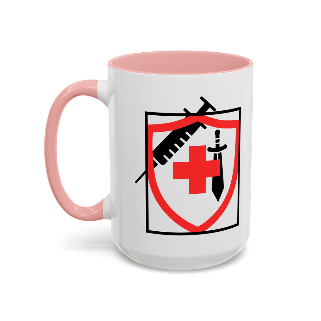COVID Warrior Coffee Mug(Red|Black) | Vaccine Shield Accent Mug 11/15oz| Medical Staff Work Mug |