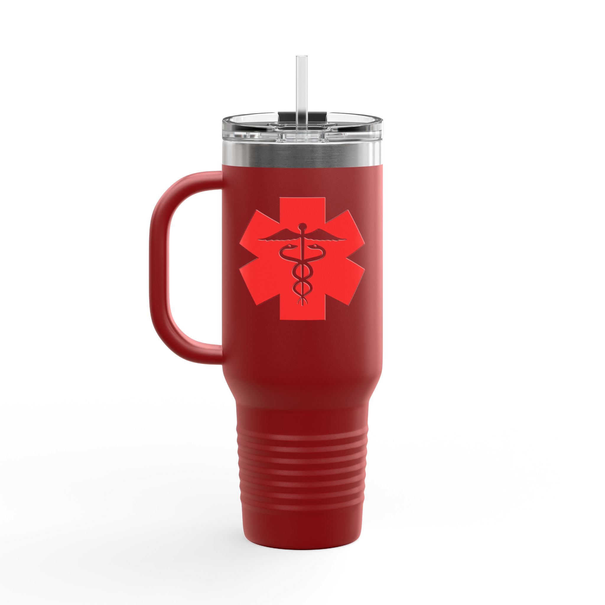 Chill Nurse Dude 40oz Insulated Medical Travel Mug(Red|White) Travel Mug For Medical Professionals| Healthcare Travel Cup For Men|