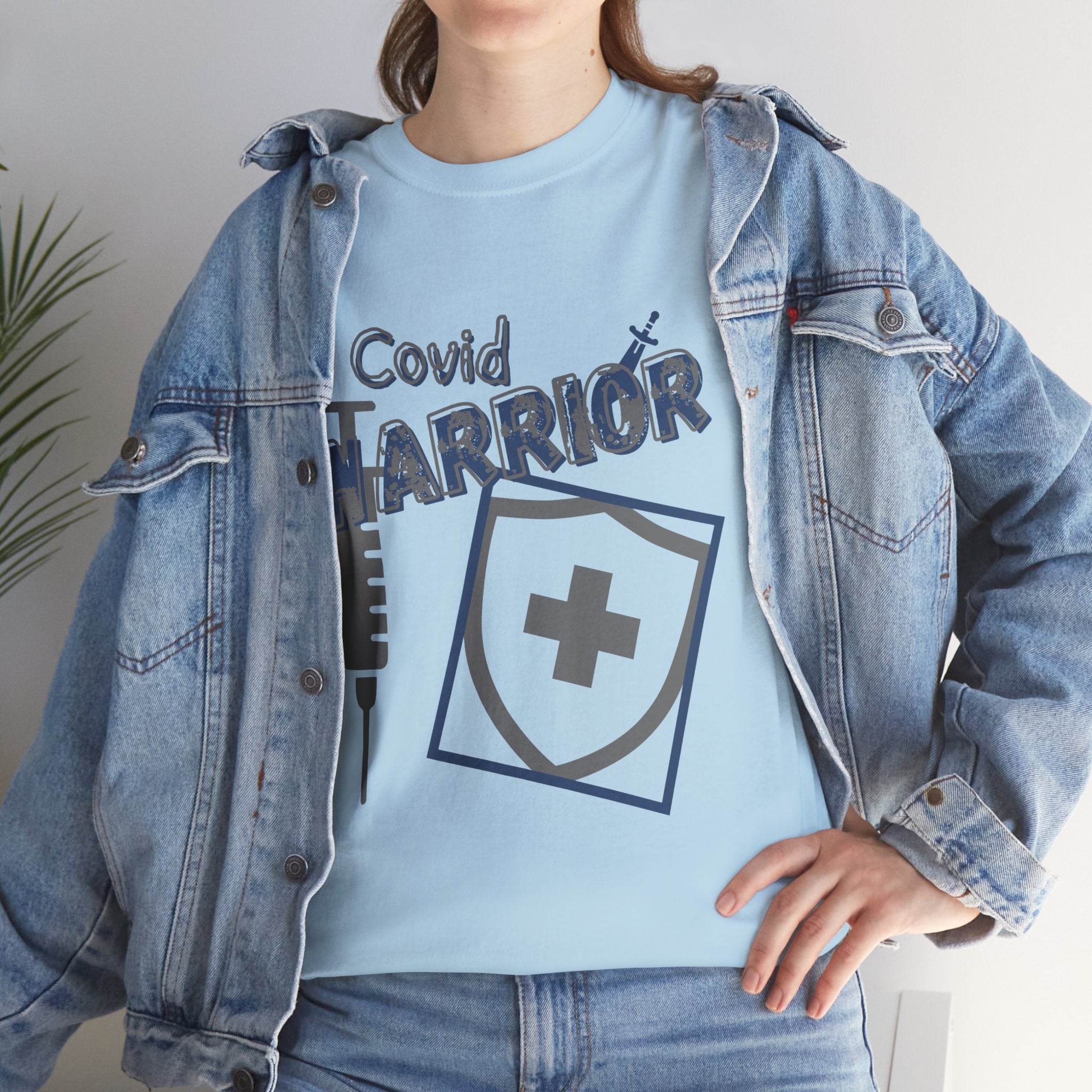 COVID Warrior Nurse & EMS T-Shirt(Blue|Grey) | Medical Staff Tribute Tee | EMS Casual Tee |