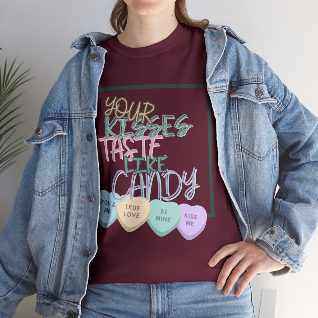 Candy Kisses Valentine's Day T Shirt | Heart T Shirt | Candy Heart Shirt | Valentines Tee