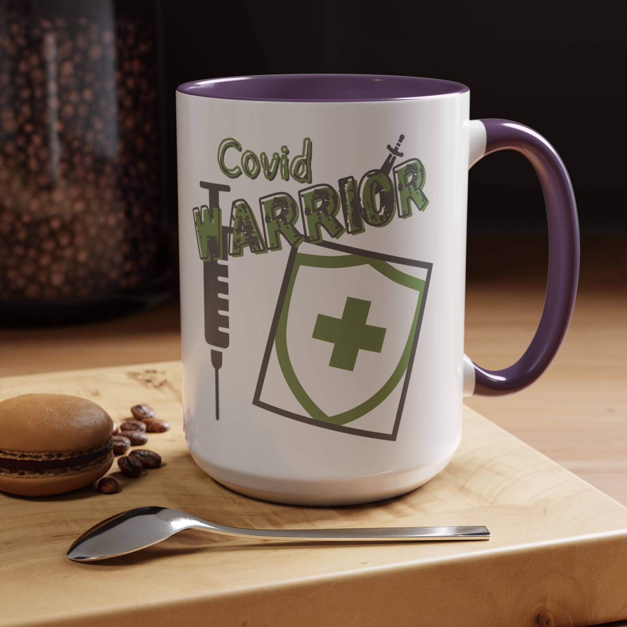 COVID Warrior Coffee Mug |Medical Staff Accent Mug 11/15 oz | Hospital Work Cup |
