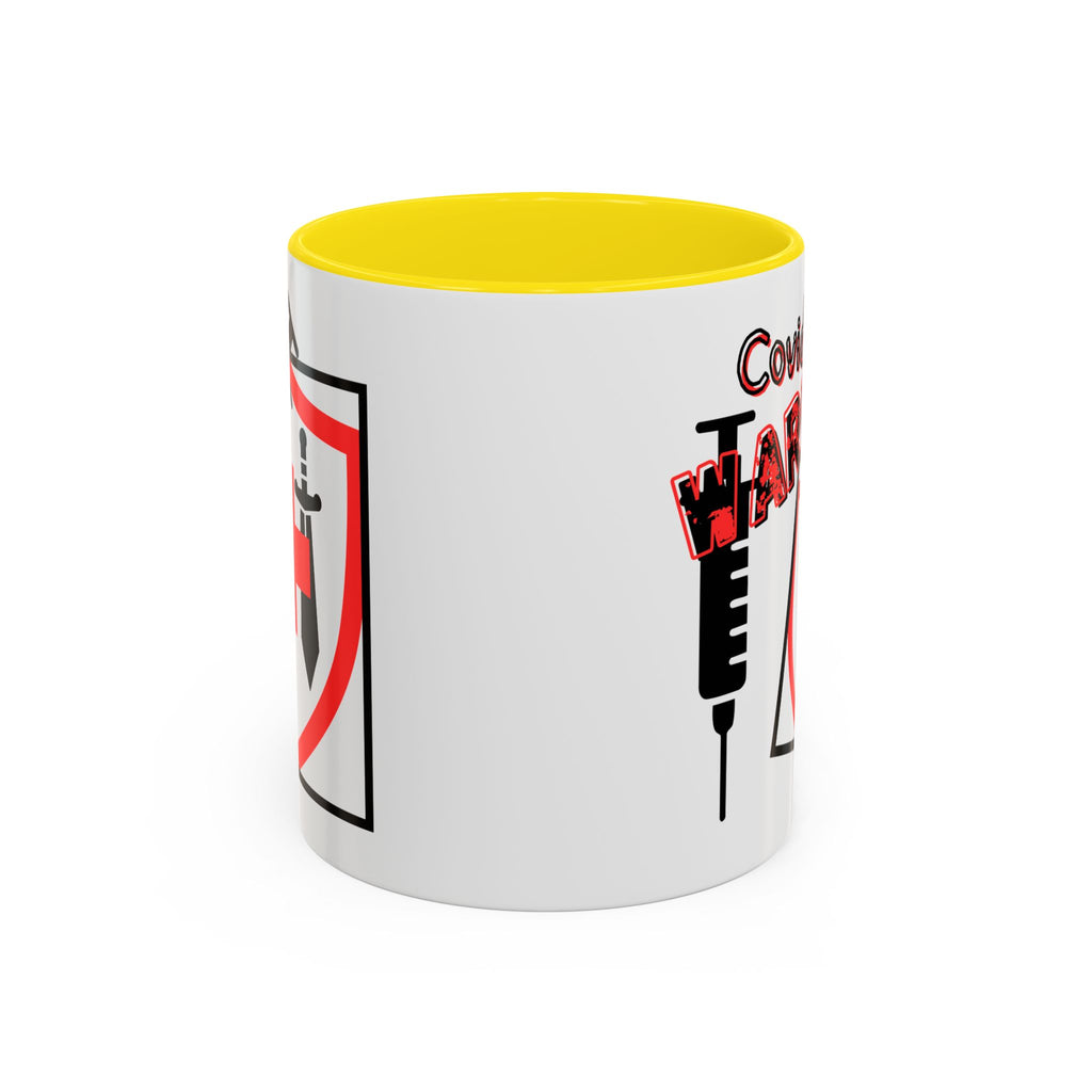 COVID Warrior Coffee Mug(Red|Black) | Vaccine Shield Accent Mug 11/15oz| Medical Staff Work Mug |
