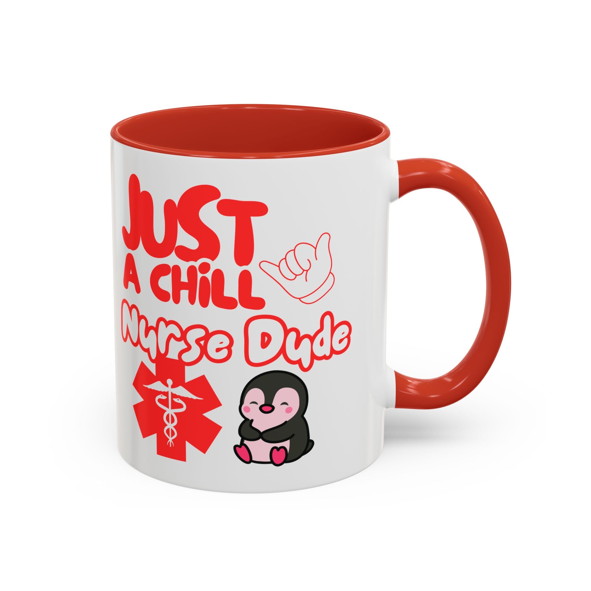 Chill Nurse Dude Insulated Medical Travel Mug 11/15oz(Red|White)Travel Mug For Medical Professionals| Healthcare Travel Cup For Men|