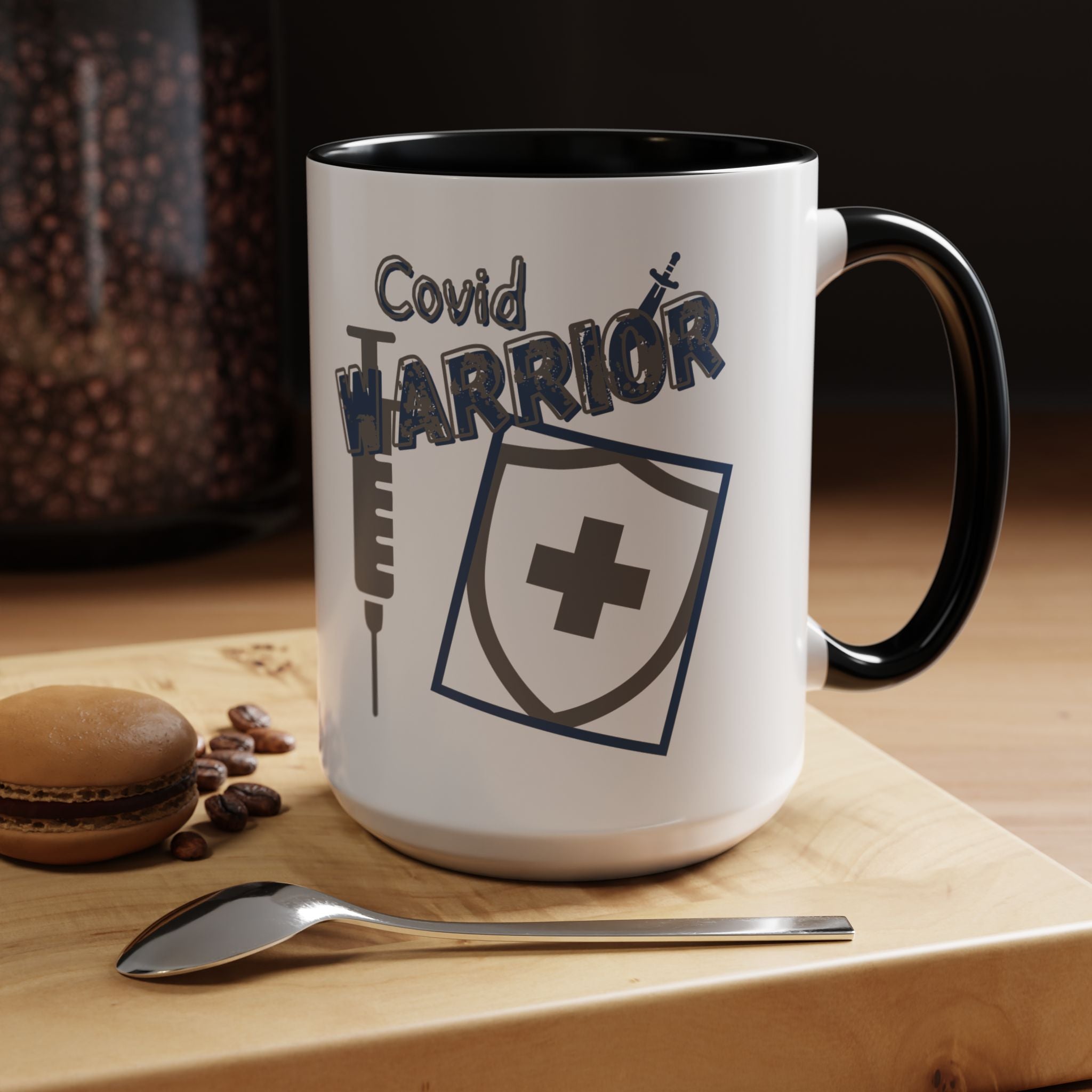 COVID Warrior Coffee Mug | Medical Staff Accent Mug 11/15oz | Work Cup For Frontline Workers |