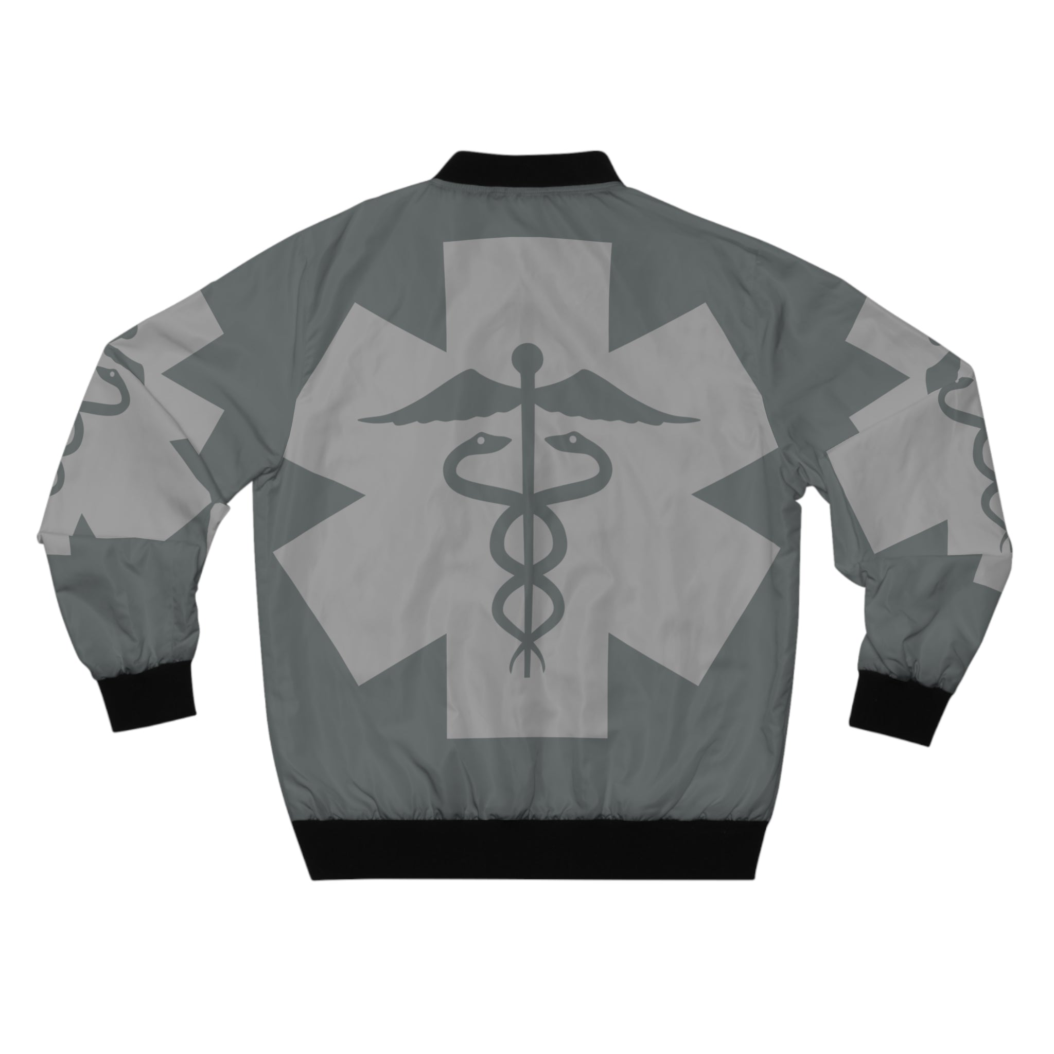 Chill Nurse Dude Medical Bomber Jacket(Grey|White|Grey) | Cool EMT Jacket|Healthcare Jacket for Men| Mens Nurse Jacket|Nurse For Him |