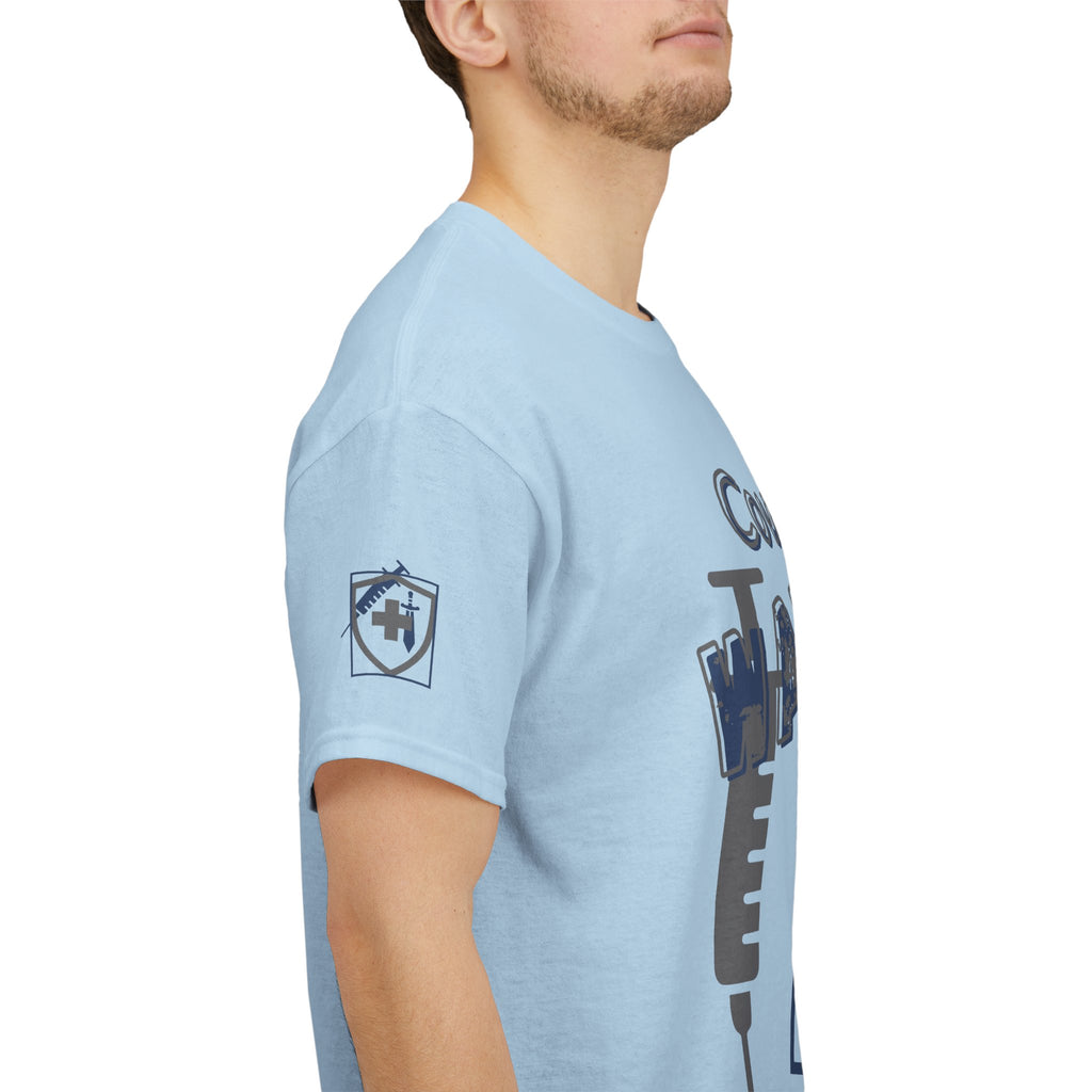 COVID Warrior Nurse & EMS T-Shirt(Blue|Grey) | Medical Staff Tribute Tee | EMS Casual Tee |