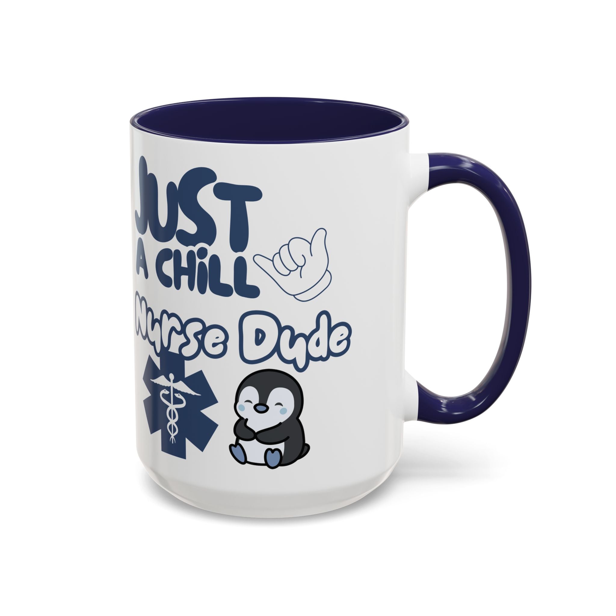 Chill Nurse Dude Insulated Medical Travel Mug 11/15oz(Blue|White)Travel Mug For Medical Professionals| Healthcare Travel Cup For Men|