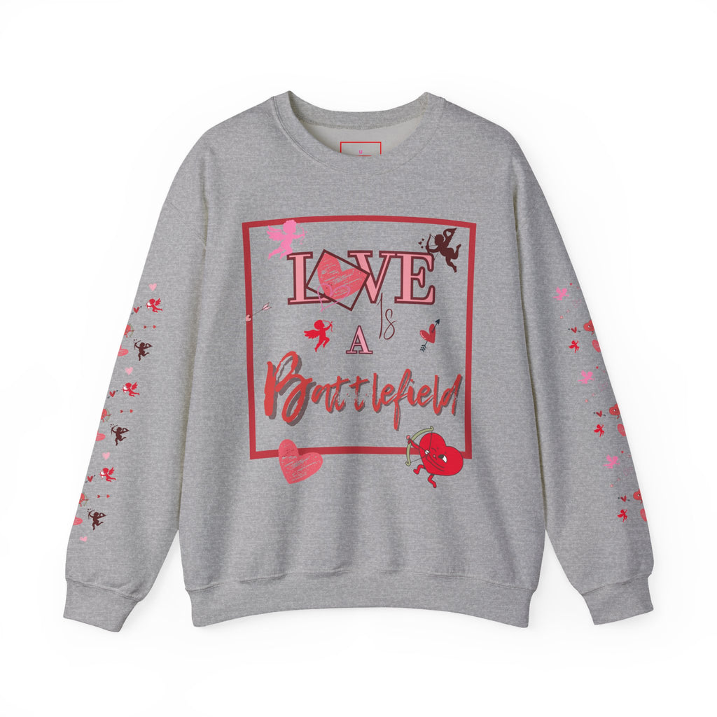 Love Is a Battlefield Valentines Day Sweatshirt  | Cupid Sweater | Heart Sweater | Valentines Day Sweatshirt |