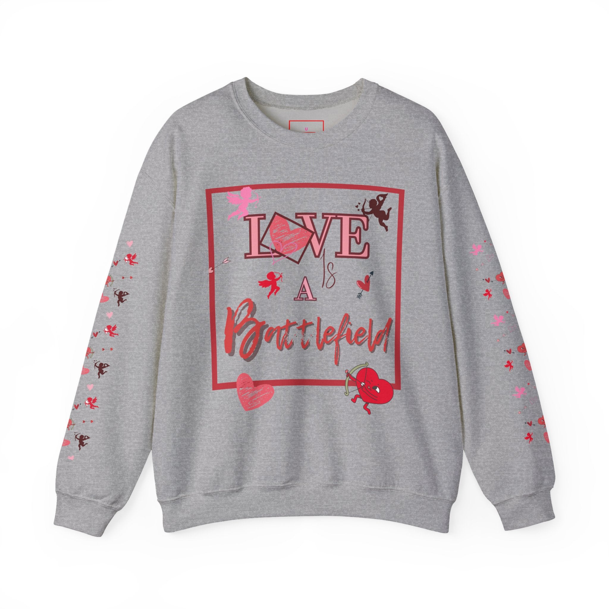 Love Is a Battlefield Valentines Day Sweatshirt  | Cupid Sweater | Heart Sweater | Valentines Day Sweatshirt |