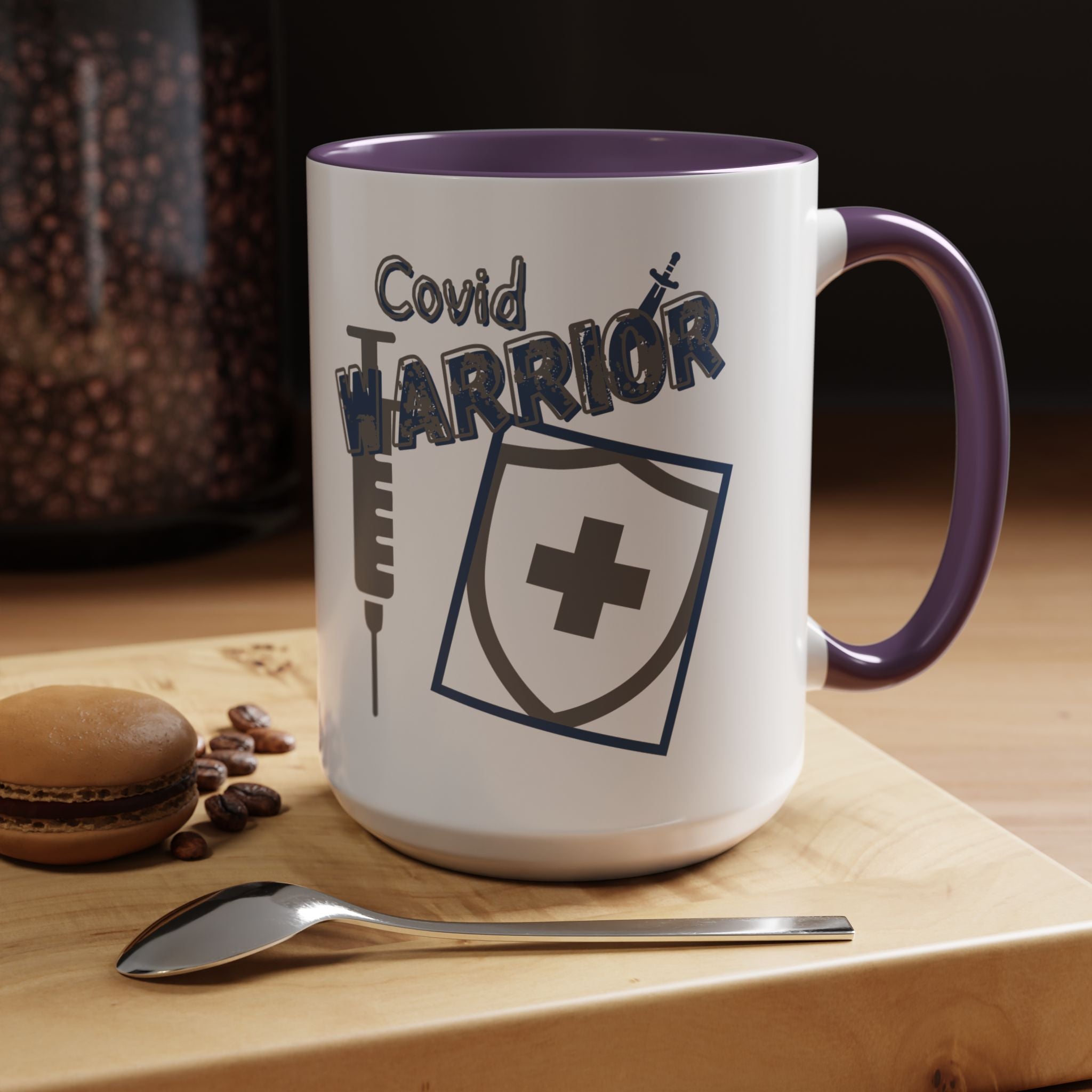 COVID Warrior Coffee Mug | Medical Staff Accent Mug 11/15oz | Work Cup For Frontline Workers |