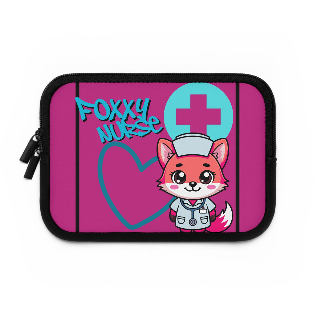 Foxxy Nurse Laptop Sleeve(Light Blue|Pink|)|Laptop/Tablet Case for Nurses & Doctors| Tablet Sleeve For Medical Workers |Medical Symbol Protective Case for Nurses & EMTs
