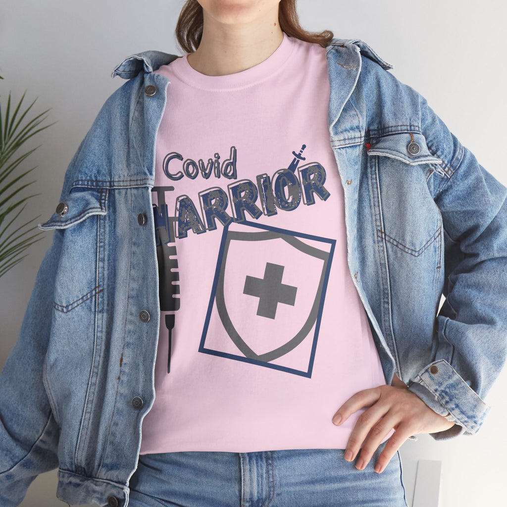COVID Warrior Nurse & EMS T-Shirt(Blue|Grey) | Medical Staff Tribute Tee | EMS Casual Tee |