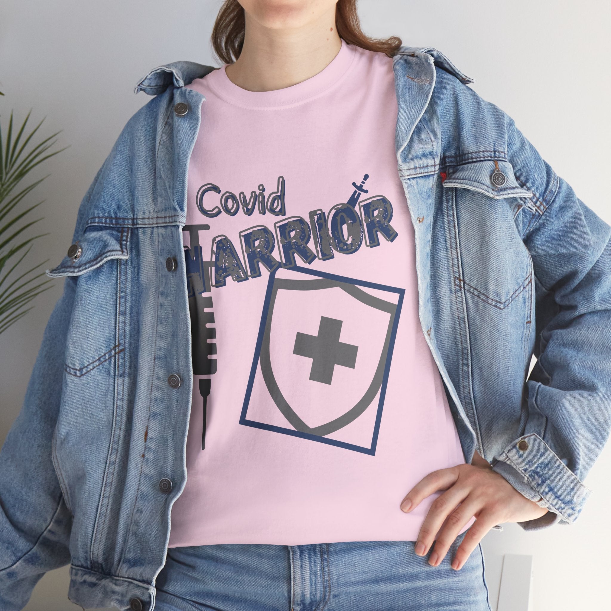 COVID Warrior Nurse & EMS T-Shirt(Blue|Grey) | Medical Staff Tribute Tee | EMS Casual Tee |