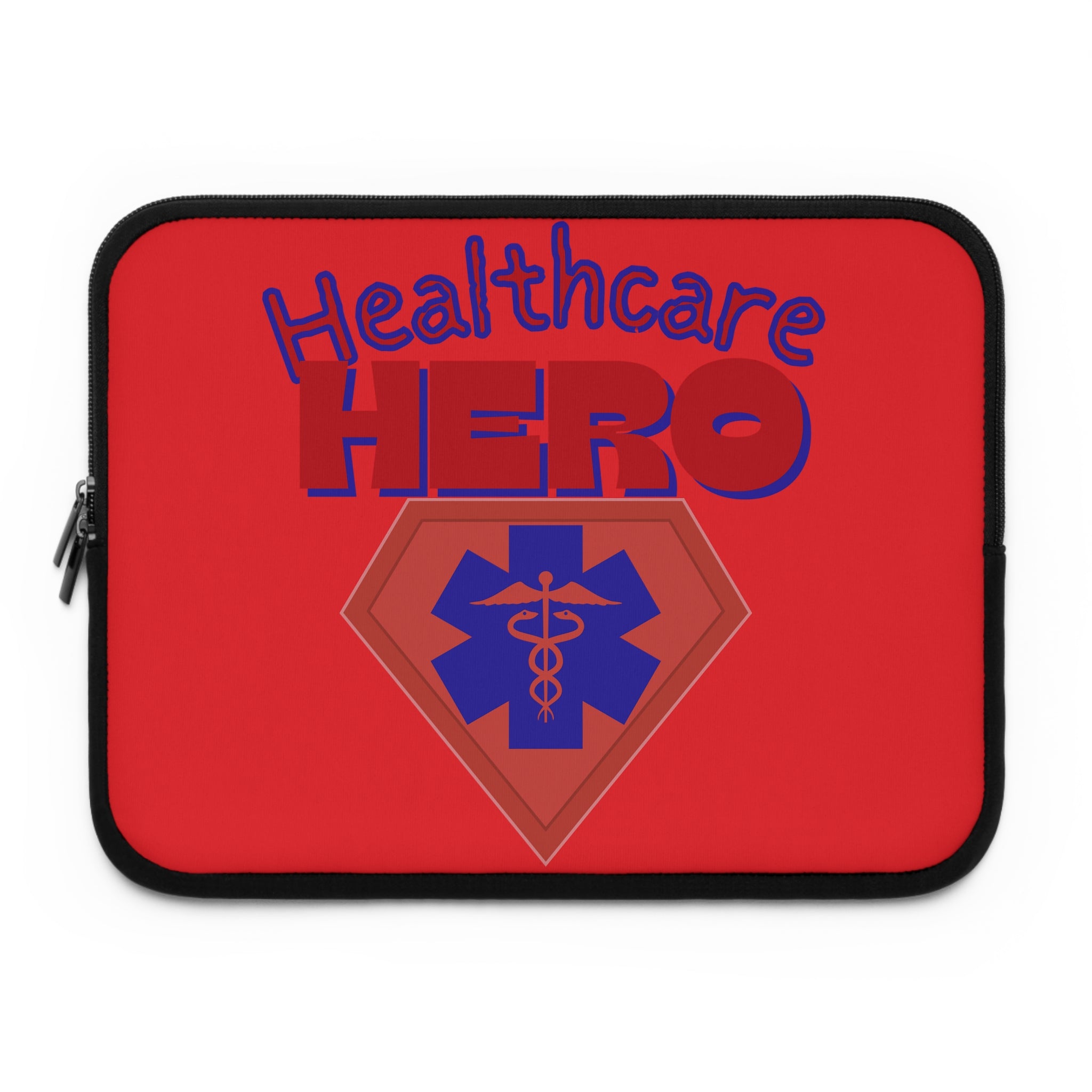 Healthcare Hero Laptop Sleeve(Red|Blue|Red|)|Laptop/Tablet Case for Nurses & Doctors| Tablet Sleeve For Medical Workers |Medical Symbol Protective Case for Nurses & EMTs
