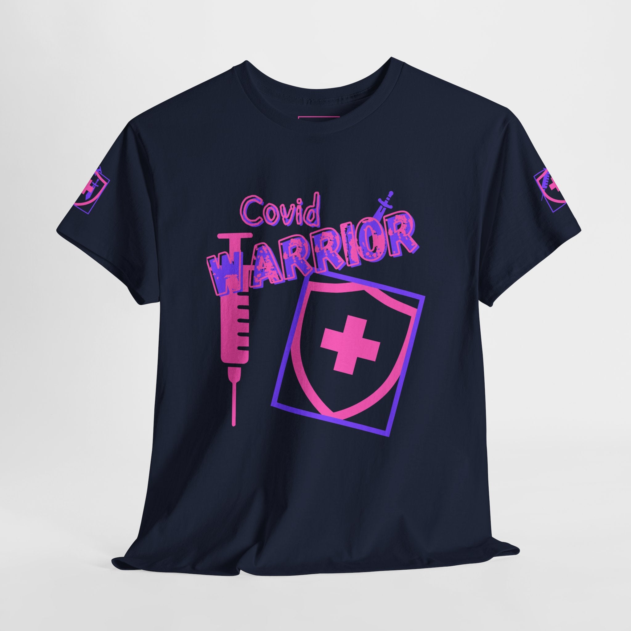 COVID Warrior Nurse & EMS T-Shirt(Pink|Purple) | Medical Staff Tribute Tee | EMS Casual Tee |