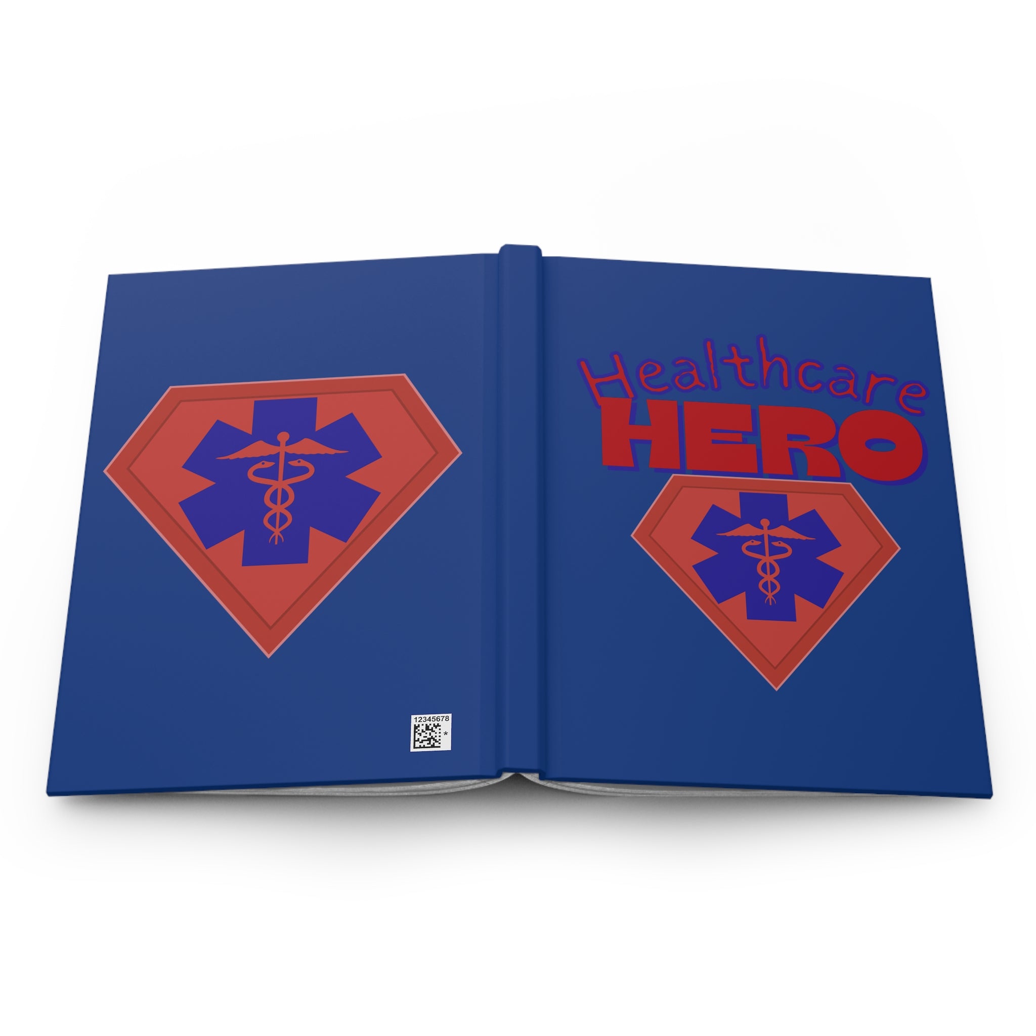 Healthcare Hero Hardcover Journal(Blue|Red) | Medical Staff Notebook | Journal for Medical Workers |