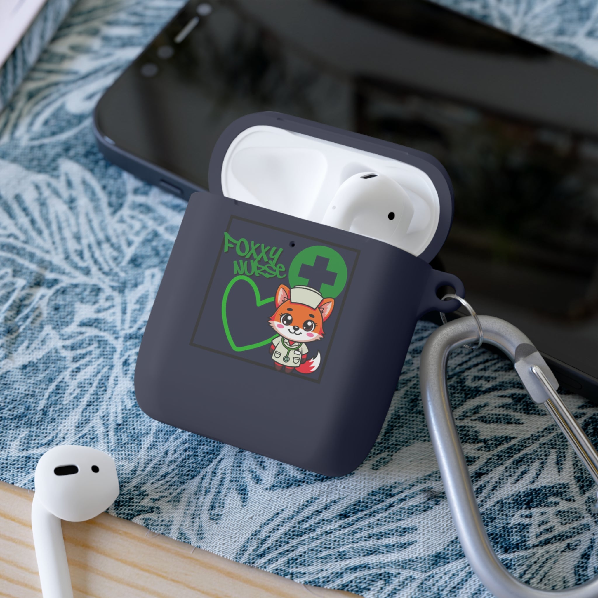 Foxxy Nurse AirPods/Pro Case(Green)| Nurse EMT Cute Protective AirPodss Cover | Cute Nurse AirPods |