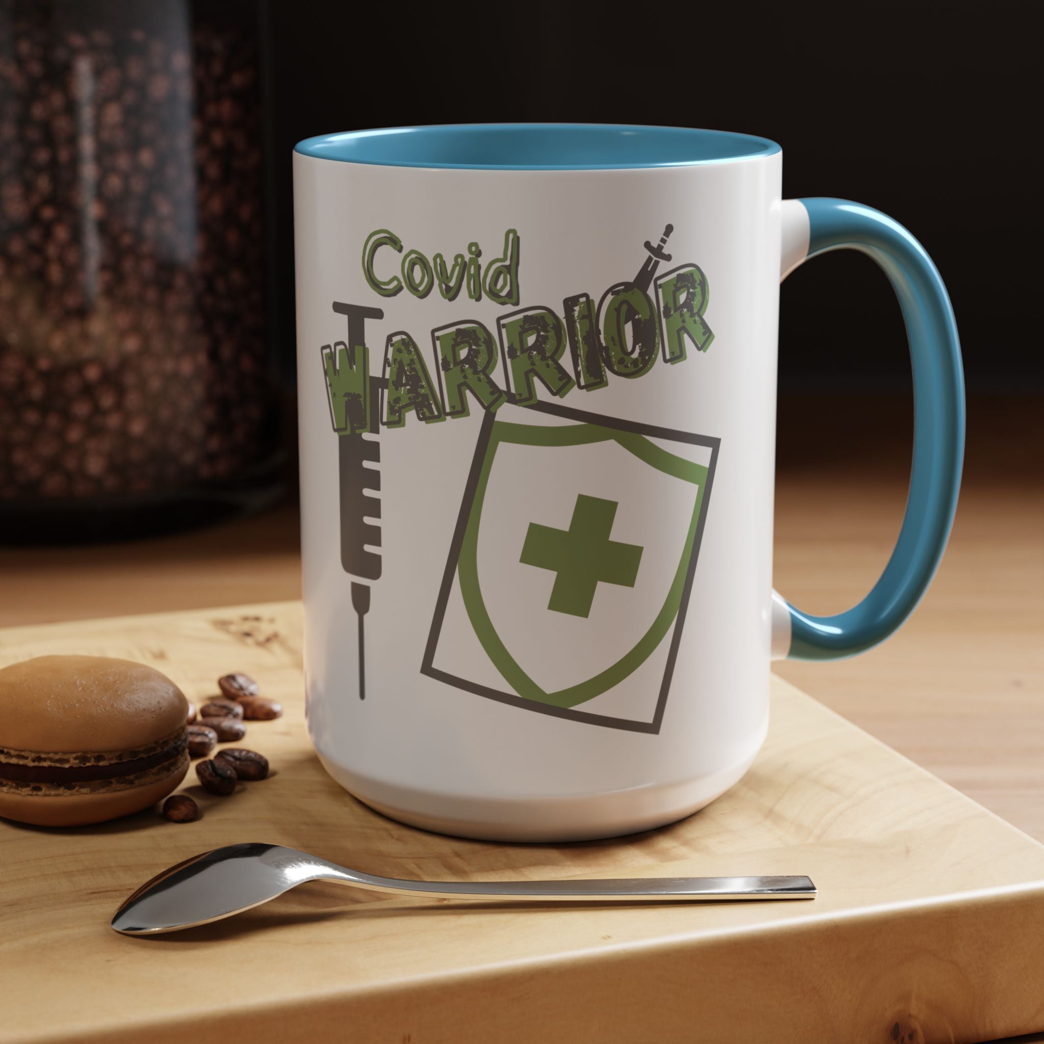COVID Warrior Coffee Mug |Medical Staff Accent Mug 11/15 oz | Hospital Work Cup |
