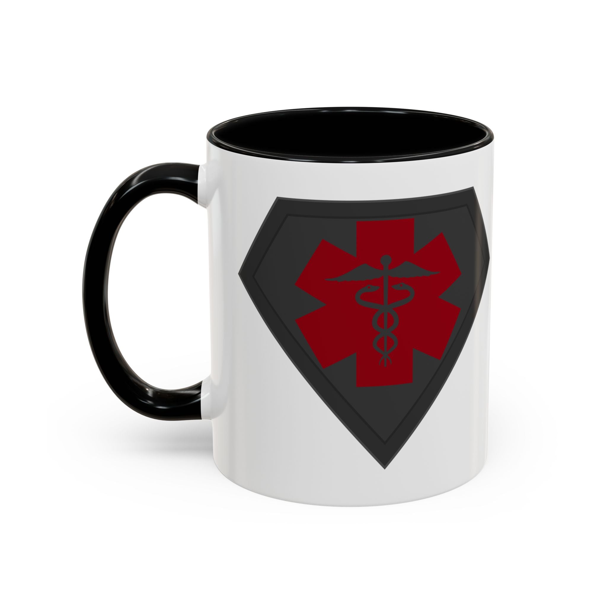 Healthcare Hero Accent Coffee Mug(Red|Black)| Work Mug For Medical Professionals| Work Mug For Healthcare Staff|