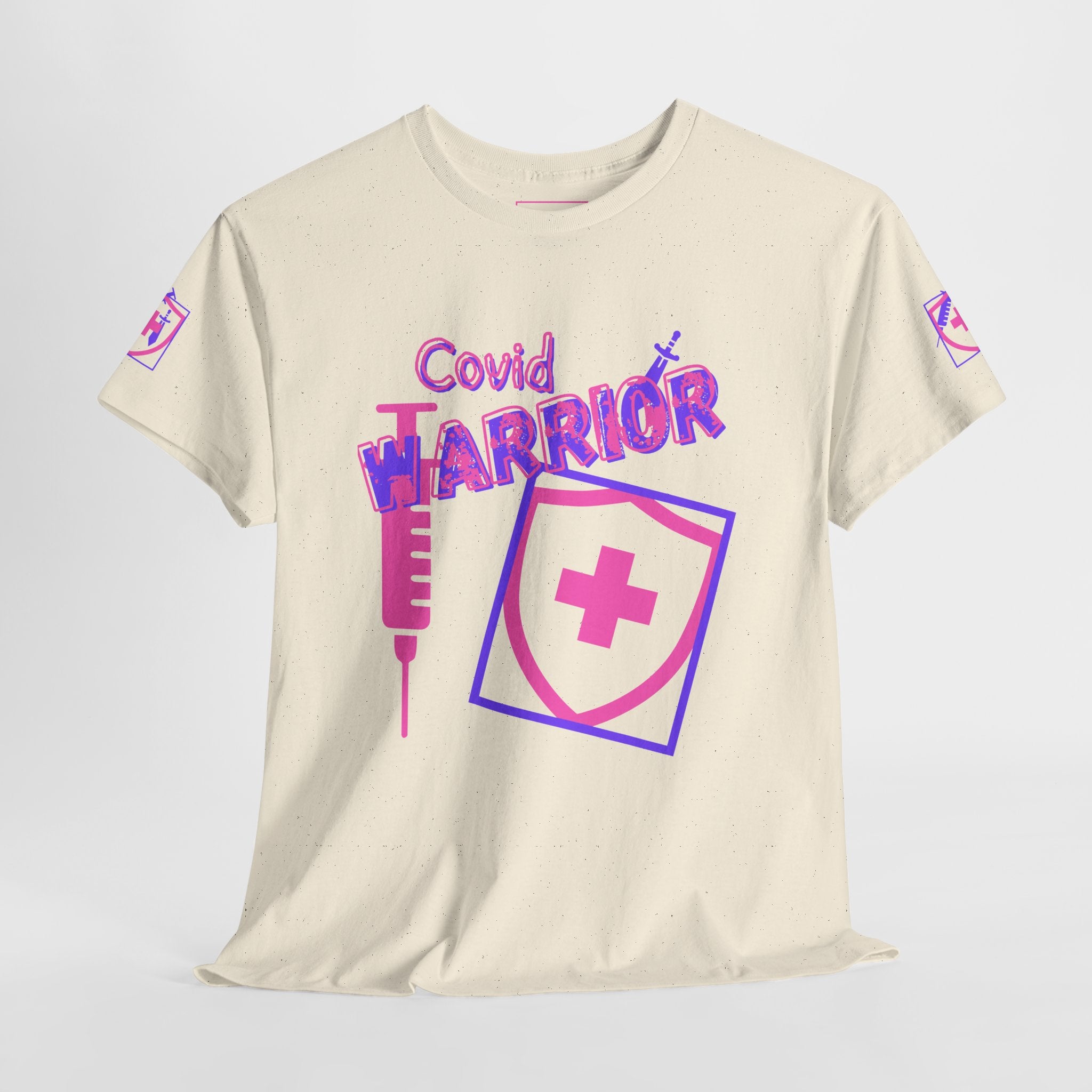 COVID Warrior Nurse & EMS T-Shirt(Pink|Purple) | Medical Staff Tribute Tee | EMS Casual Tee |