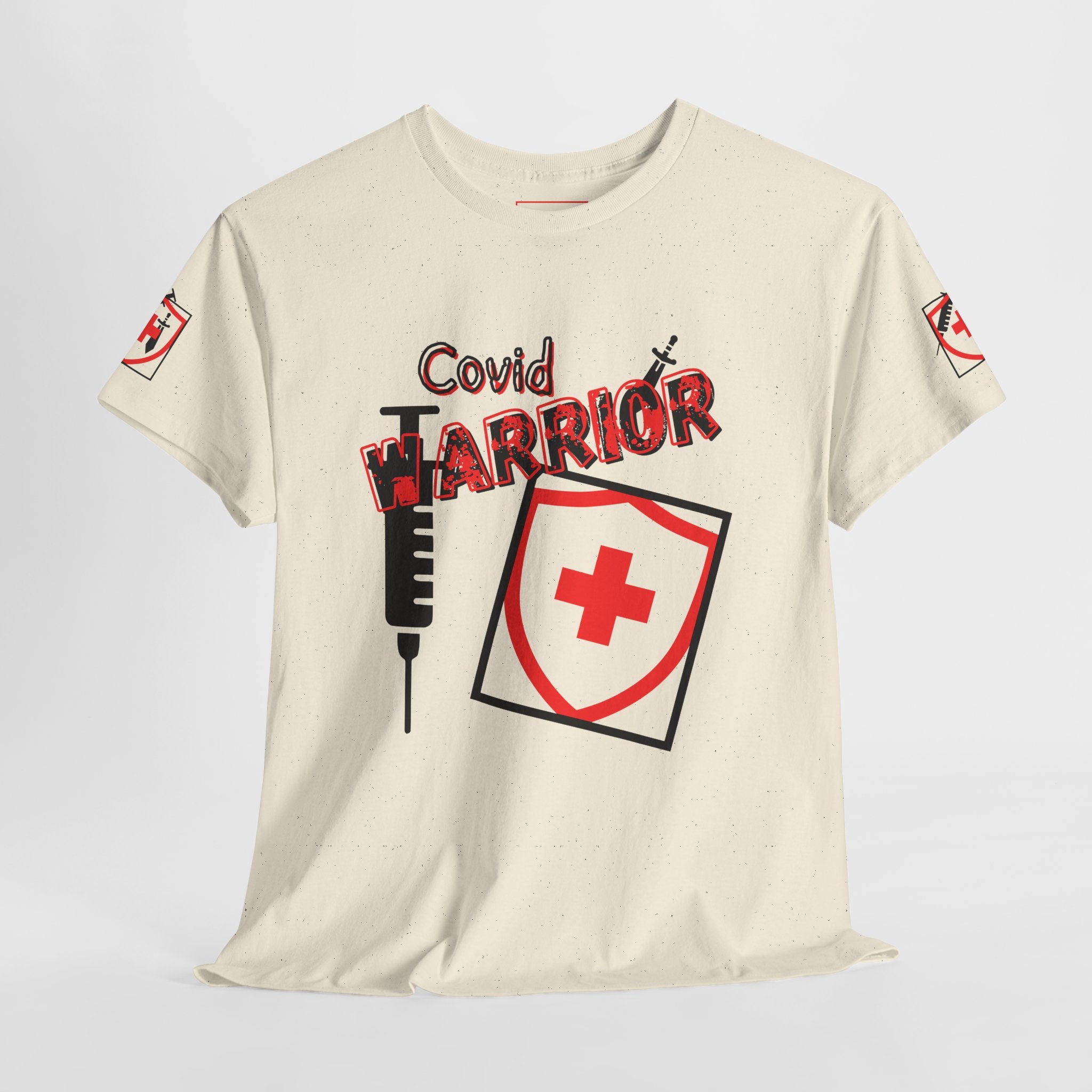 COVID Warrior Medical Staff T-Shirt(Red|Black) | Casual Medical T-Shirt| Nursing Tee | EMT Casual Shirt |