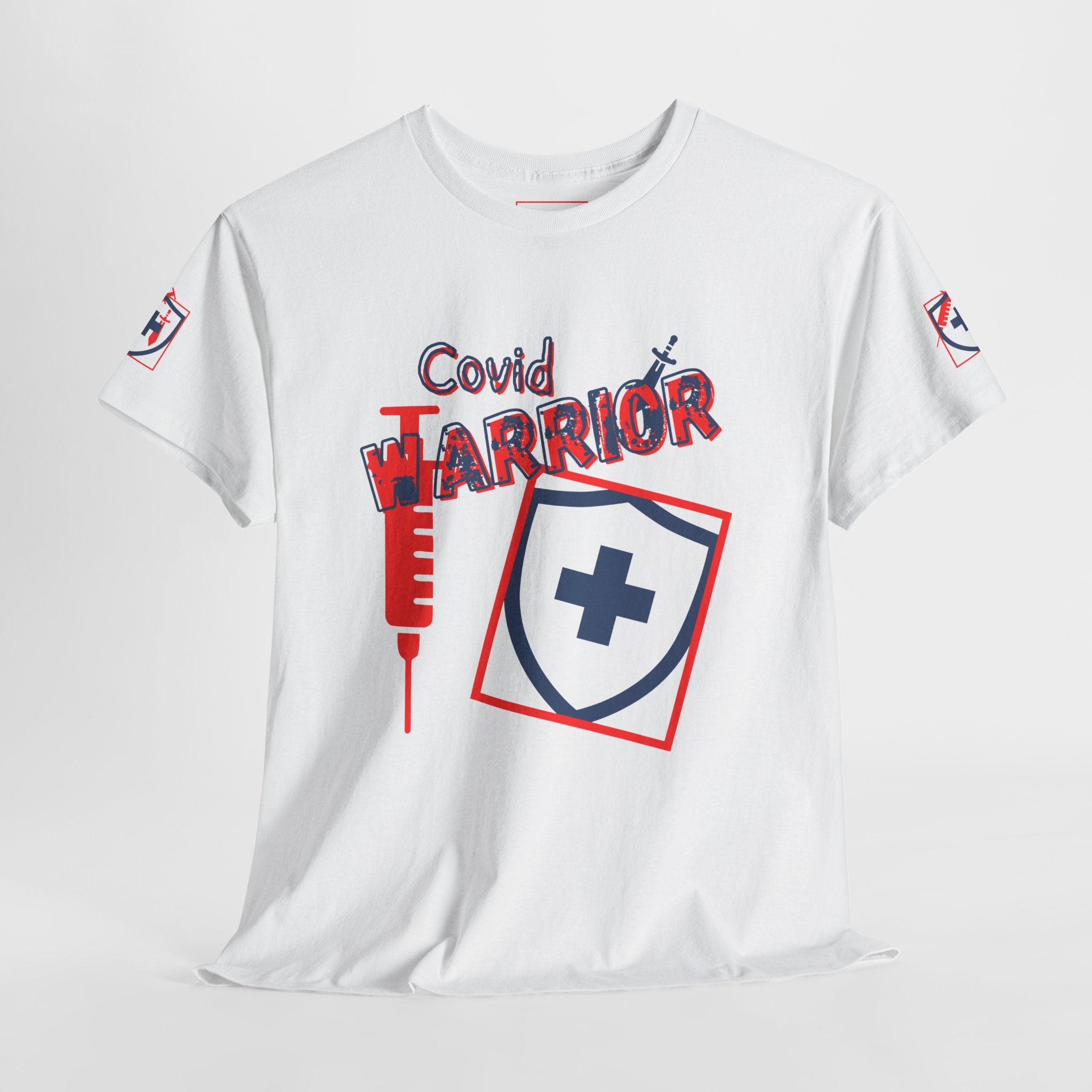 COVID Warrior T-Shirt(Red|Blue) | Medical Staff Tribute Tee| Nursing T-Shirt| EMS Medical Shirt|